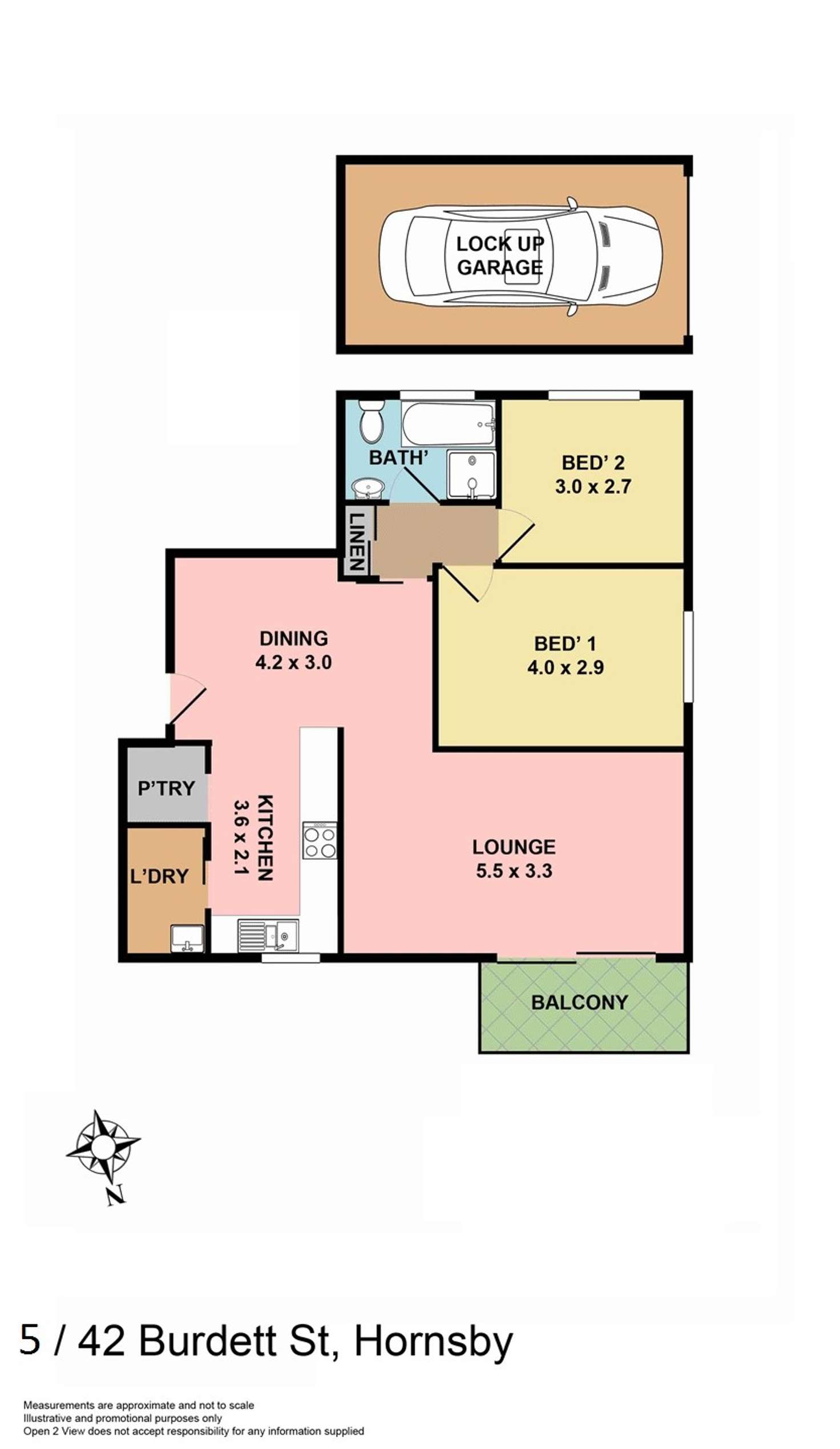 Floorplan of Homely apartment listing, 5/40 Burdett Street, Hornsby NSW 2077