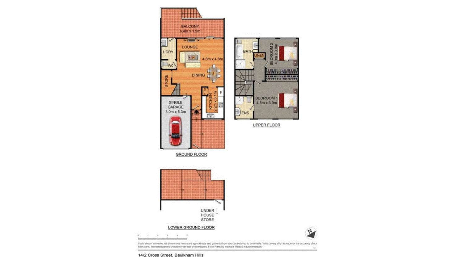 Floorplan of Homely townhouse listing, 14/2 Cross Street, Baulkham Hills NSW 2153