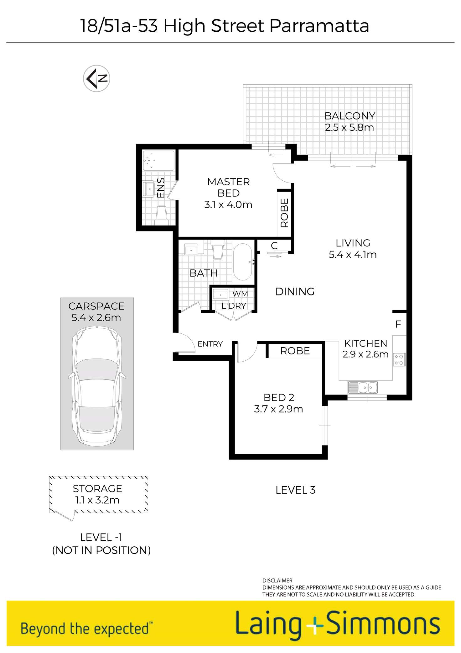 Floorplan of Homely unit listing, 18/51a-53 High Street, Parramatta NSW 2150