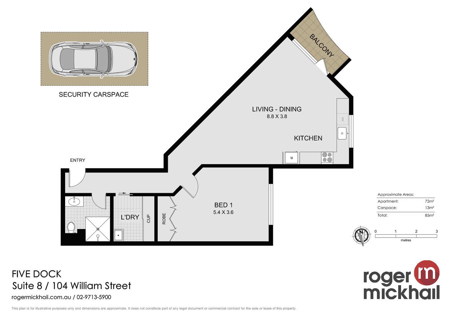 Floorplan of Homely apartment listing, 8A/104 William Street, Five Dock NSW 2046