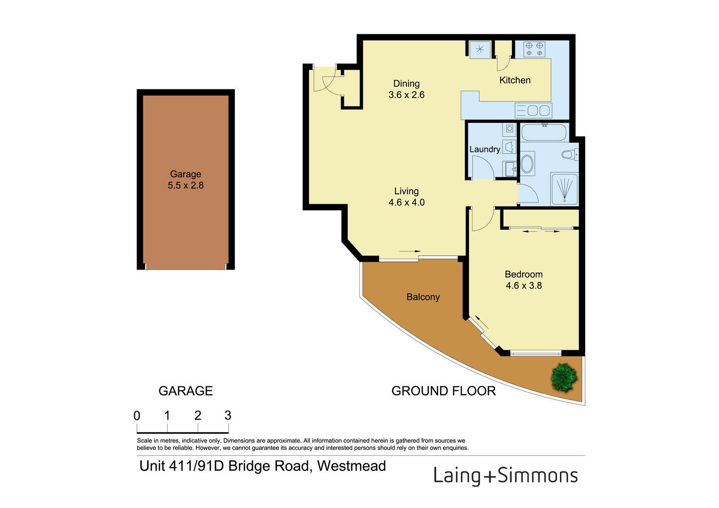 Floorplan of Homely unit listing, 411/91D Bridge Road, Westmead NSW 2145