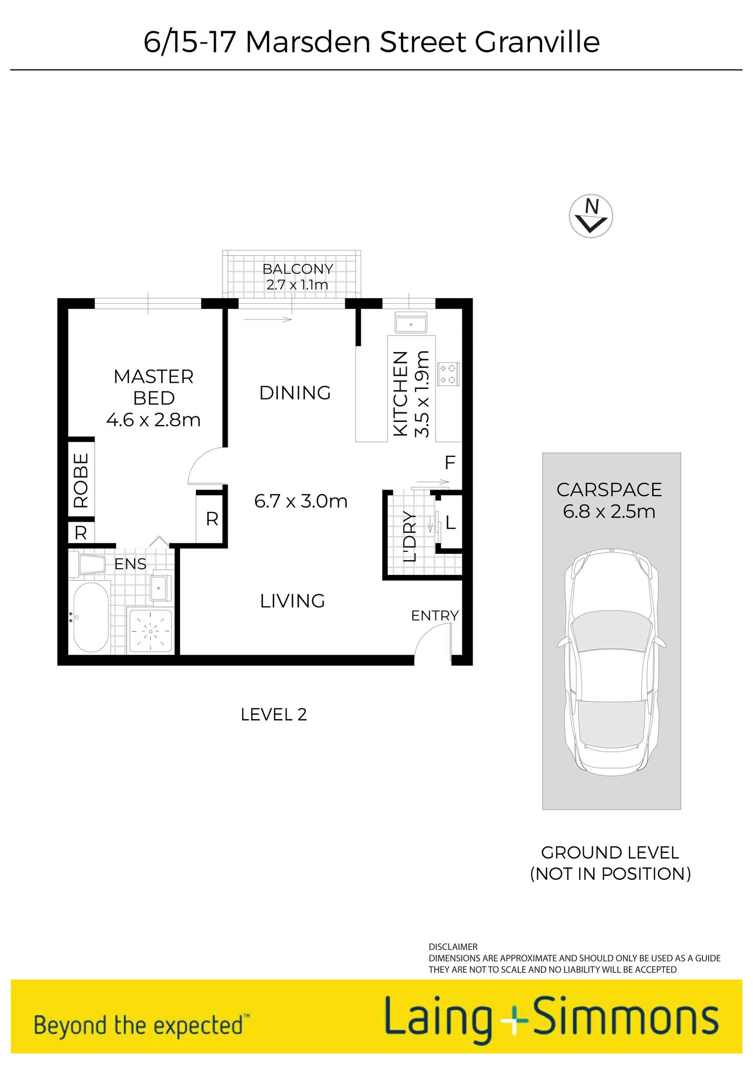 Floorplan of Homely unit listing, 6/15-17 Marsden Street, Parramatta NSW 2150