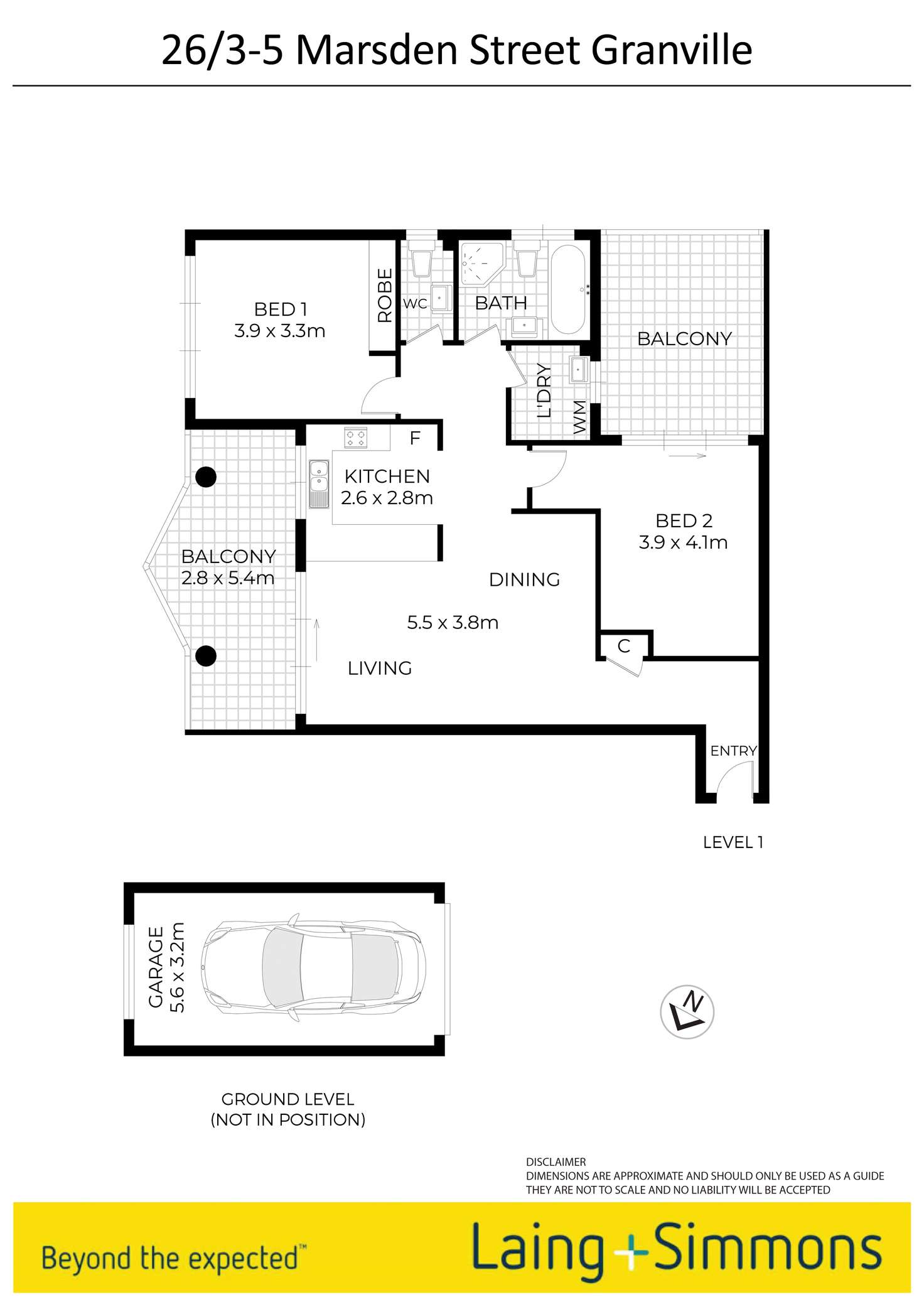 Floorplan of Homely unit listing, 26/3-5 Marsden Street, Granville NSW 2142