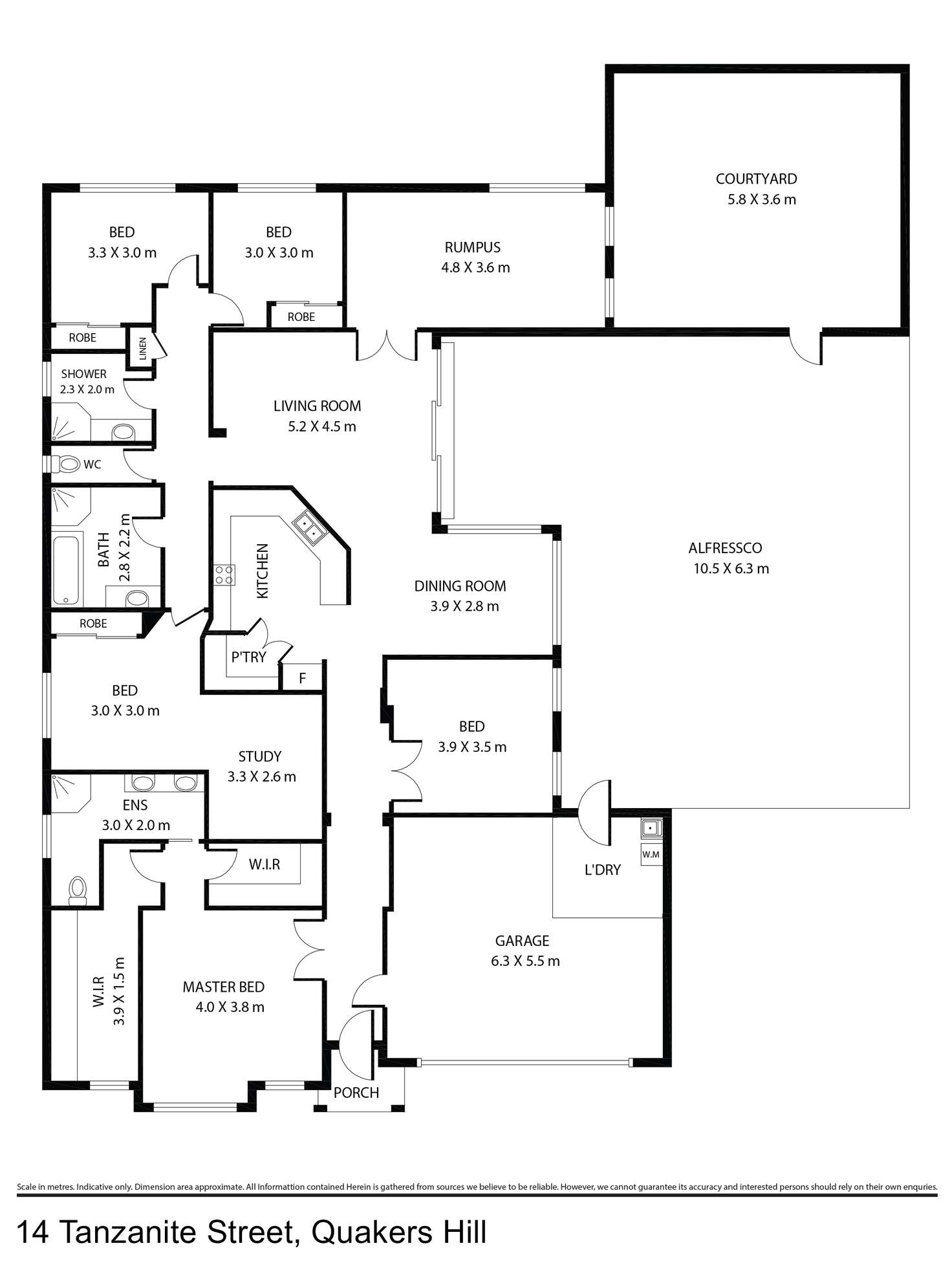 Floorplan of Homely house listing, 14 Tanzanite Street, Quakers Hill NSW 2763