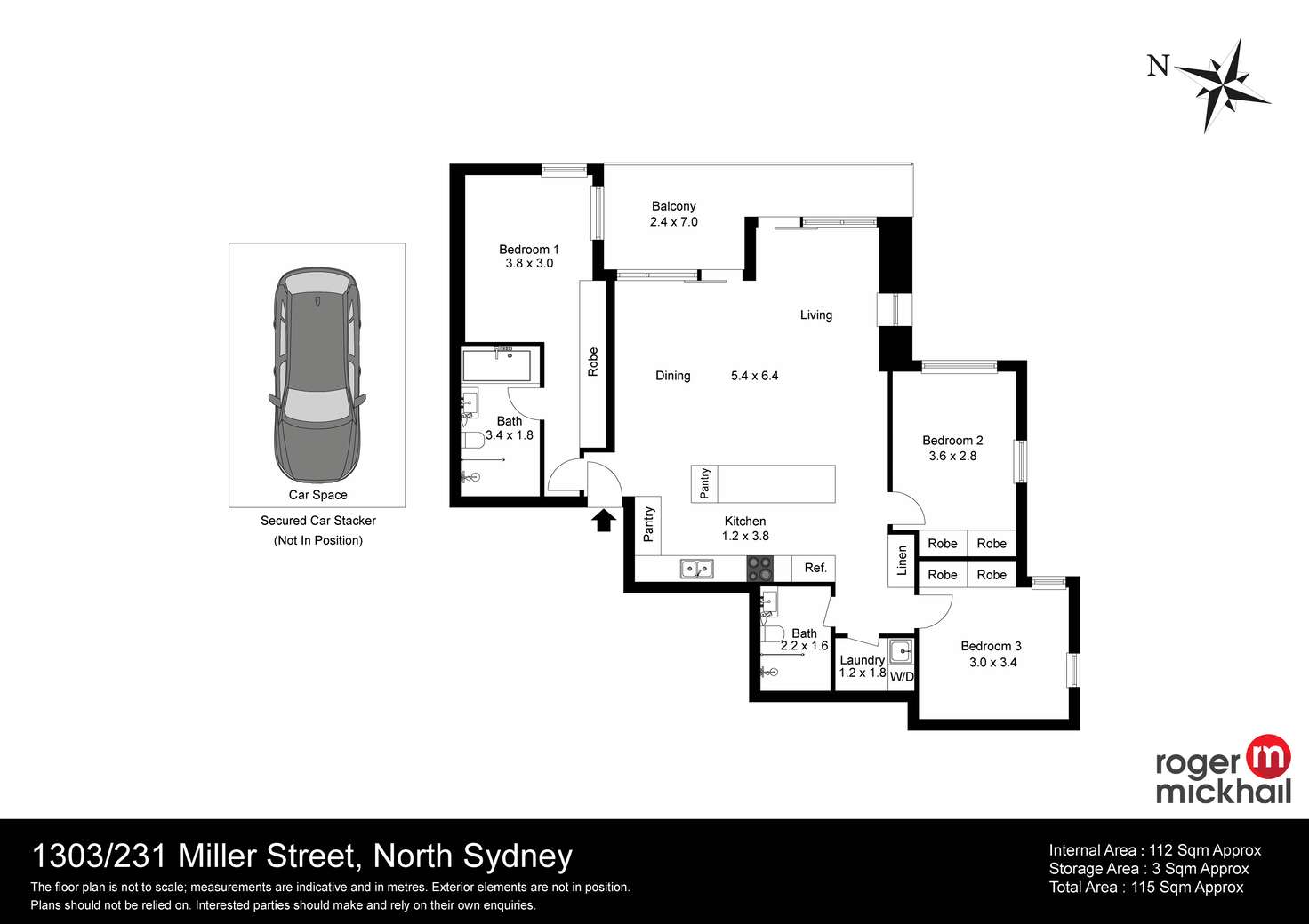 Floorplan of Homely apartment listing, 1303/231 Miller Street, North Sydney NSW 2060