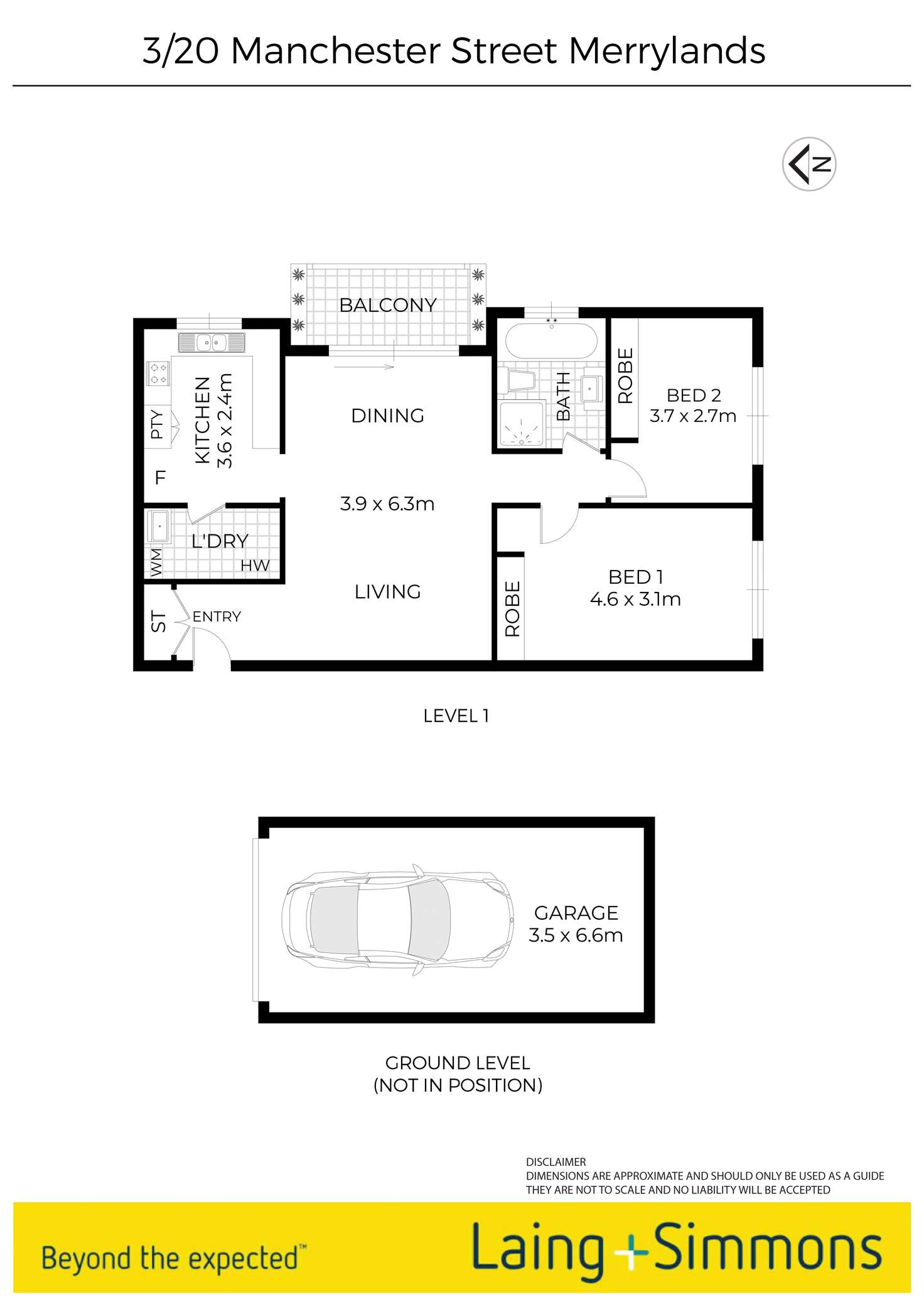 Floorplan of Homely unit listing, 3/20 Manchester Street, Merrylands NSW 2160