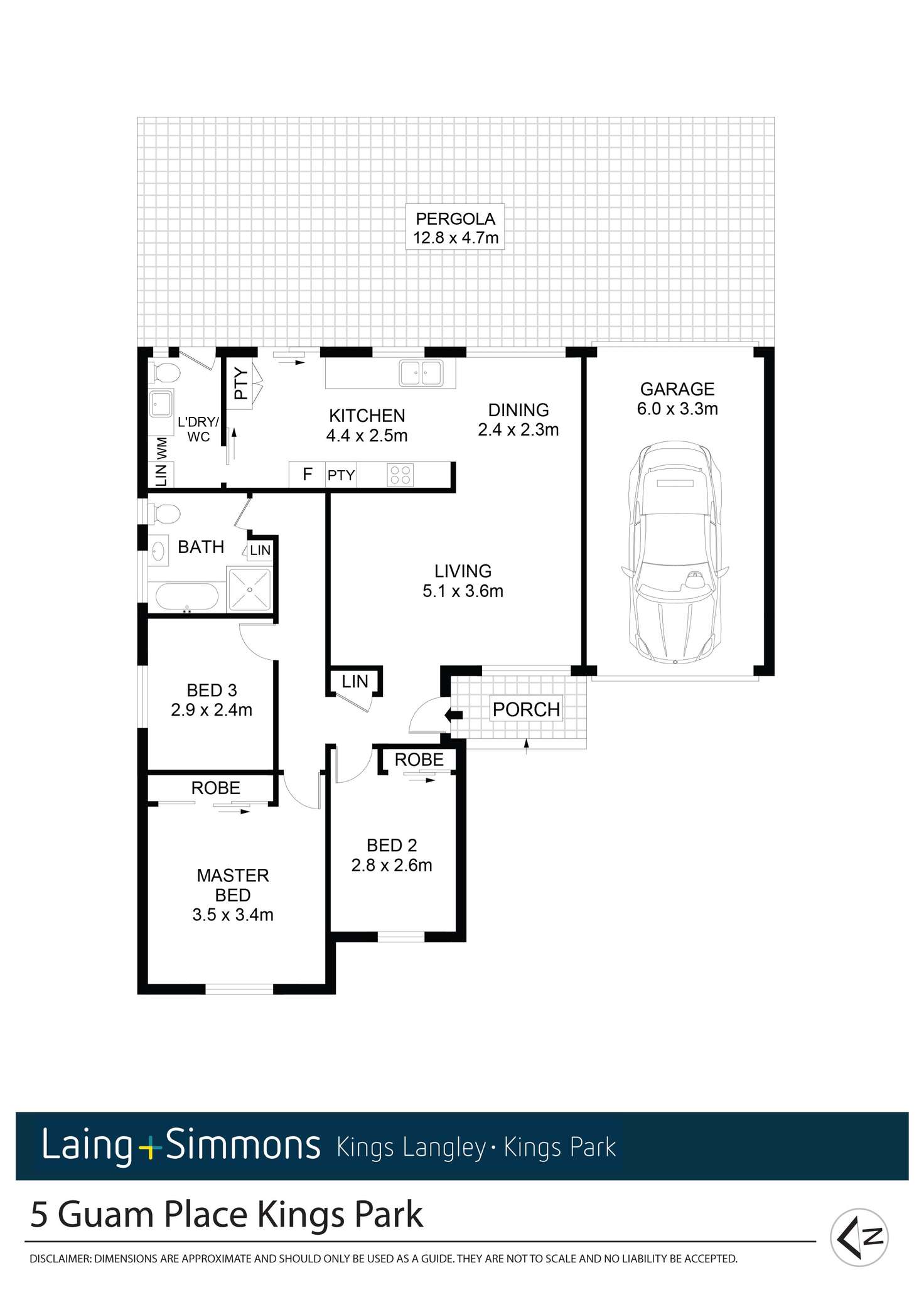 Floorplan of Homely house listing, 5 Guam Place, Kings Park NSW 2148
