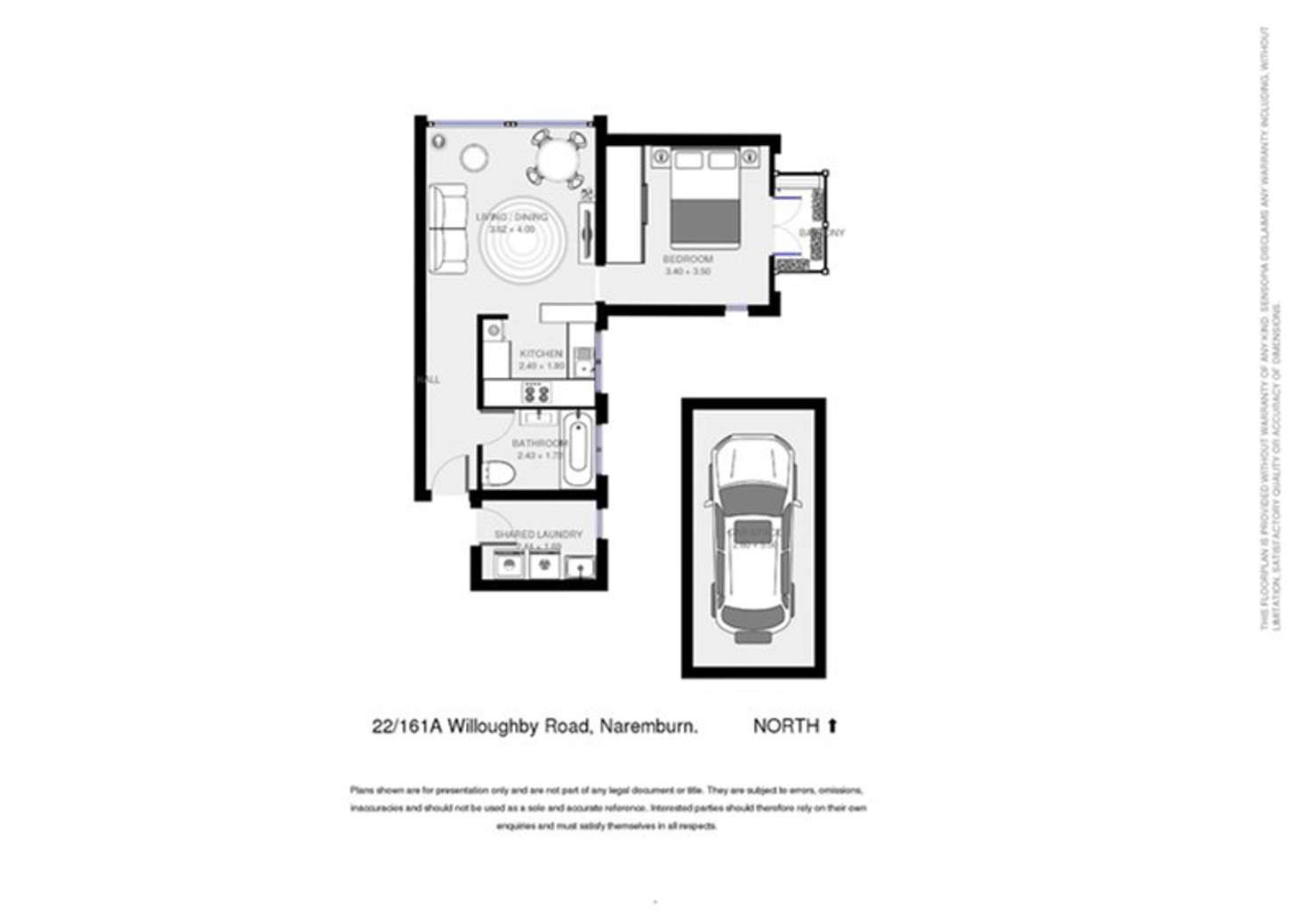 Floorplan of Homely unit listing, 22/161A Willoughby Road, Naremburn NSW 2065