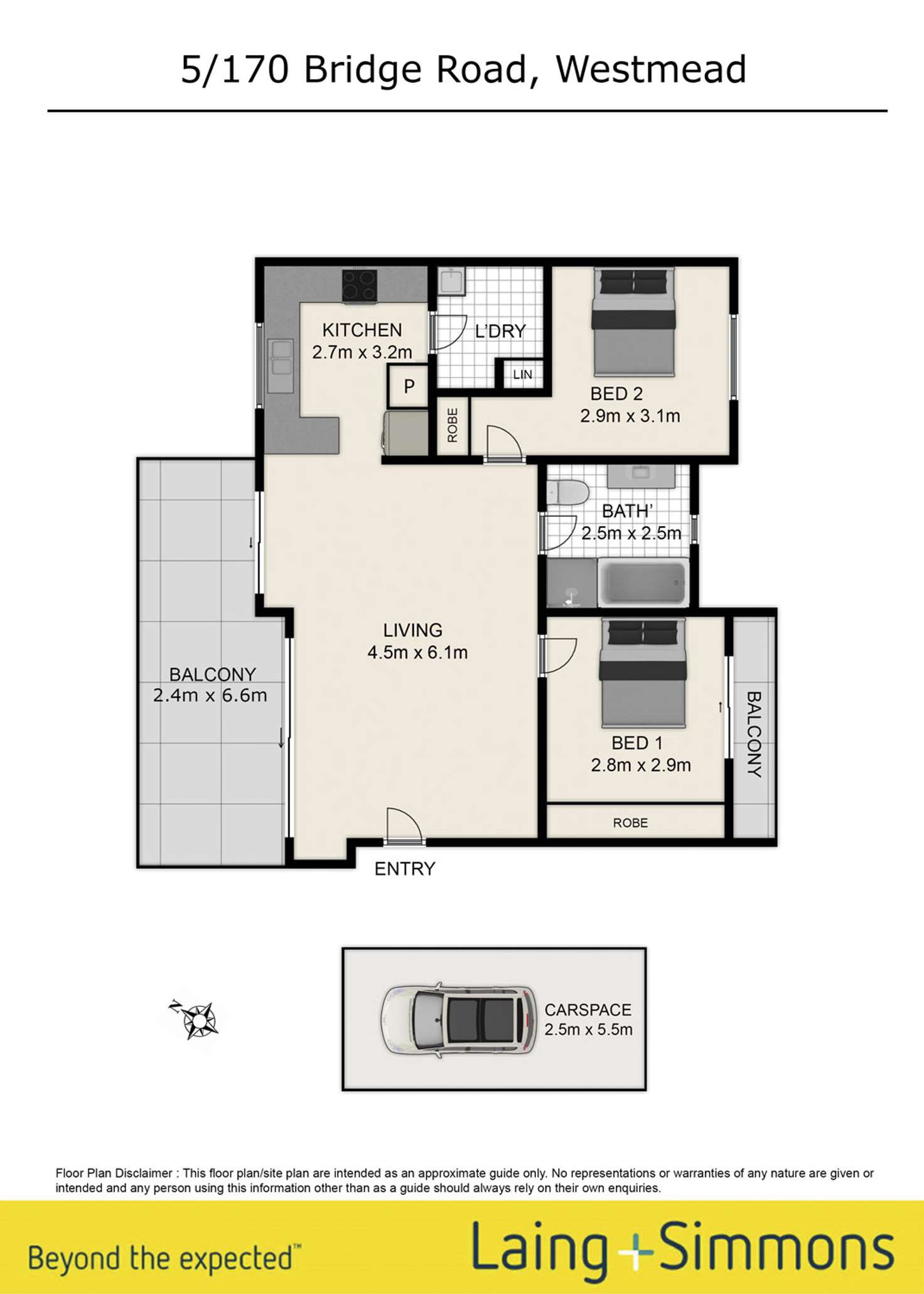 Floorplan of Homely unit listing, 5/170 Bridge Road, Westmead NSW 2145