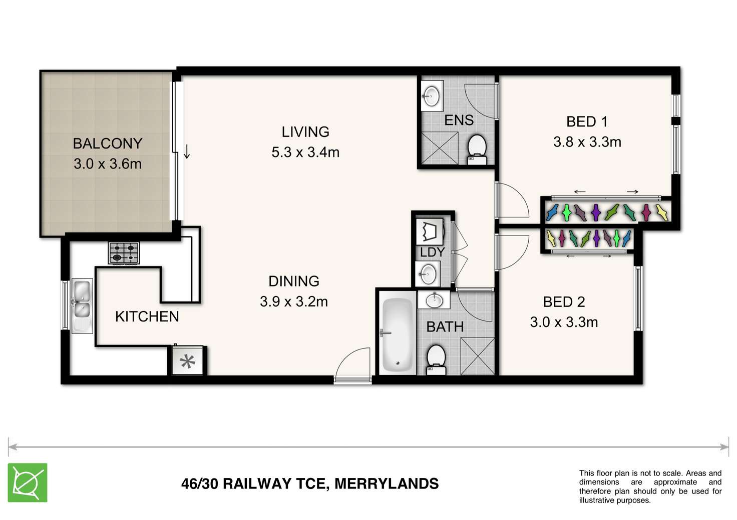 Floorplan of Homely unit listing, 46/30-44 Railway Terrace, Granville NSW 2142
