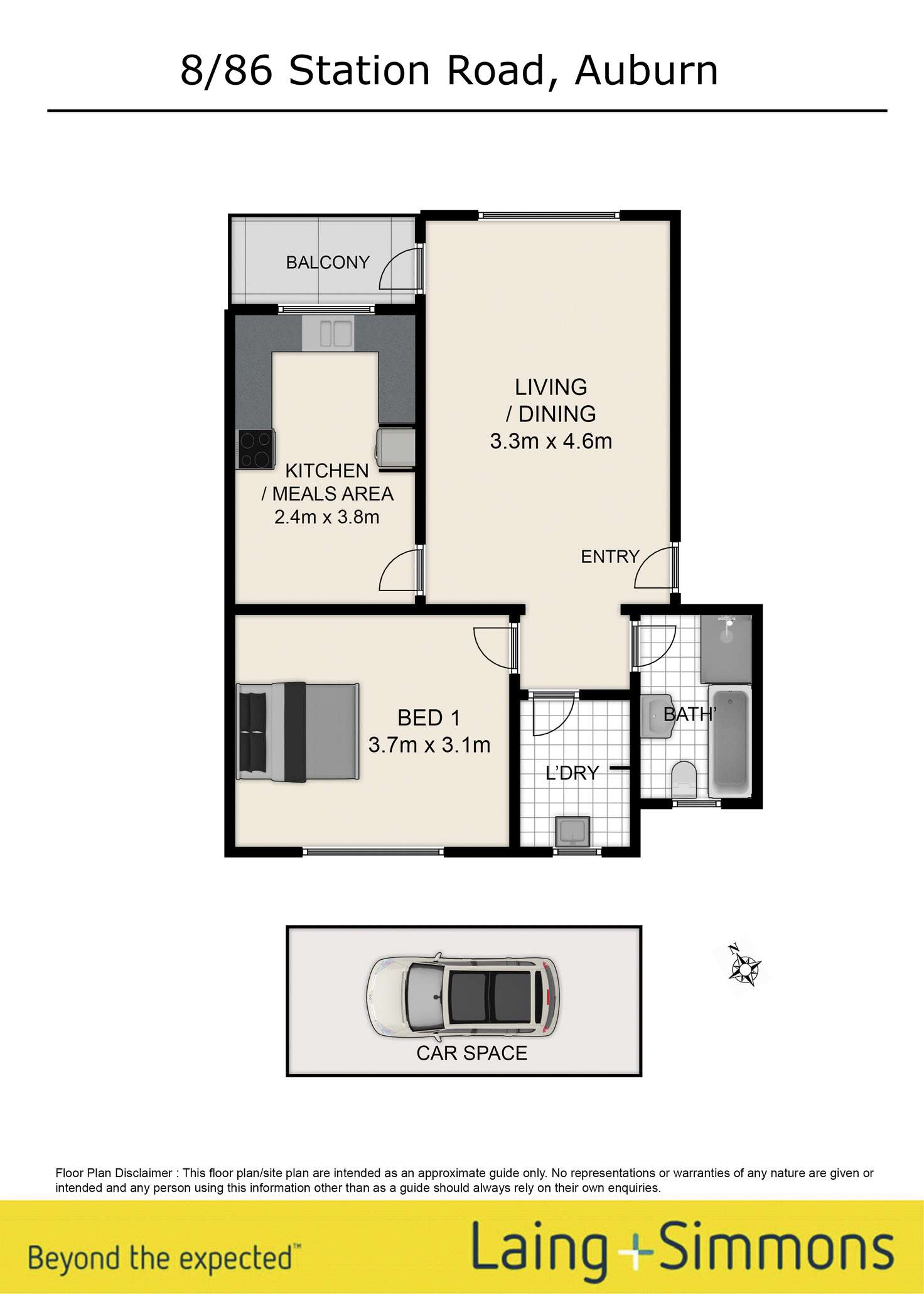 Floorplan of Homely unit listing, 8/86 Station Road, Auburn NSW 2144