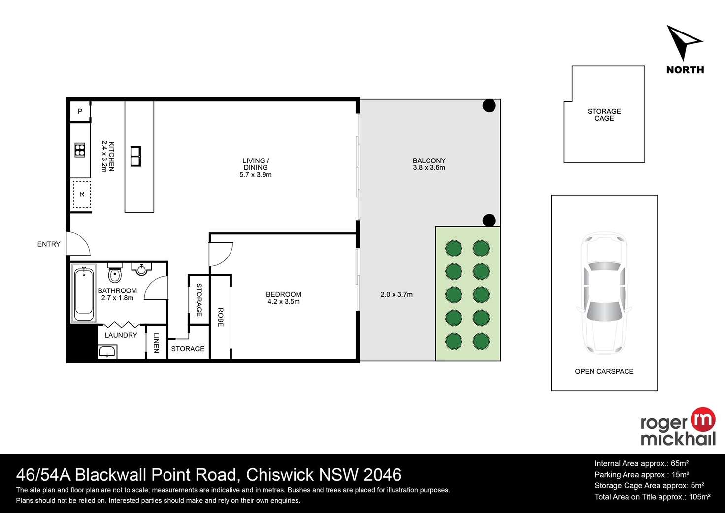 Floorplan of Homely apartment listing, 46/54A Blackwall Point Road, Chiswick NSW 2046