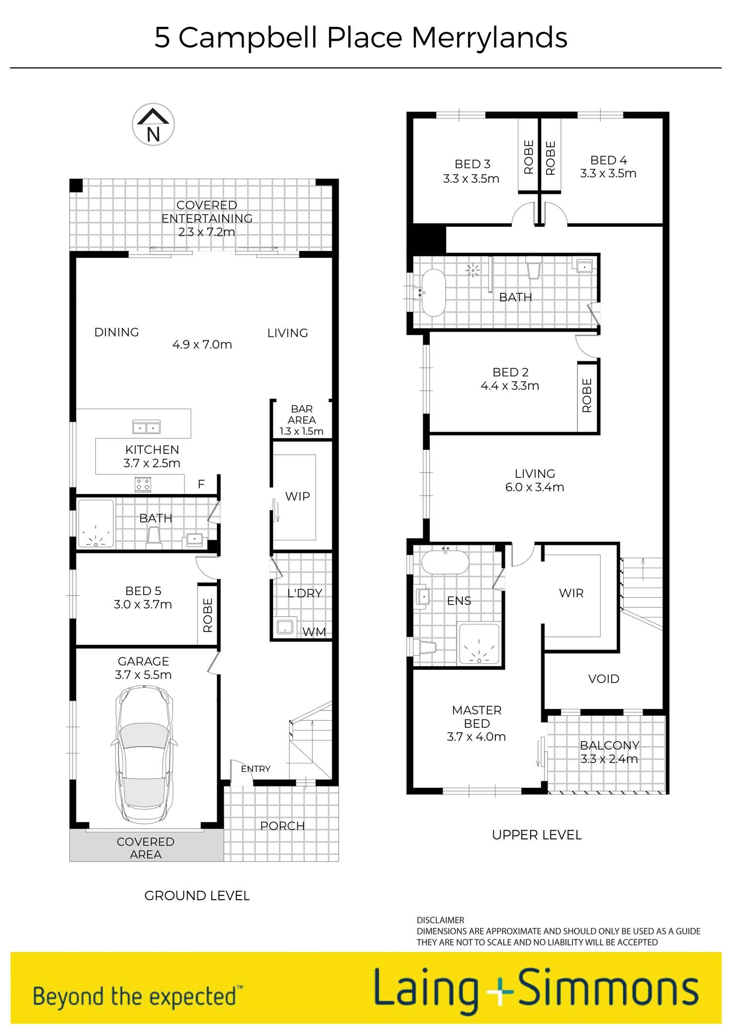 Floorplan of Homely semiDetached listing, 5 Campbell Place, Merrylands NSW 2160