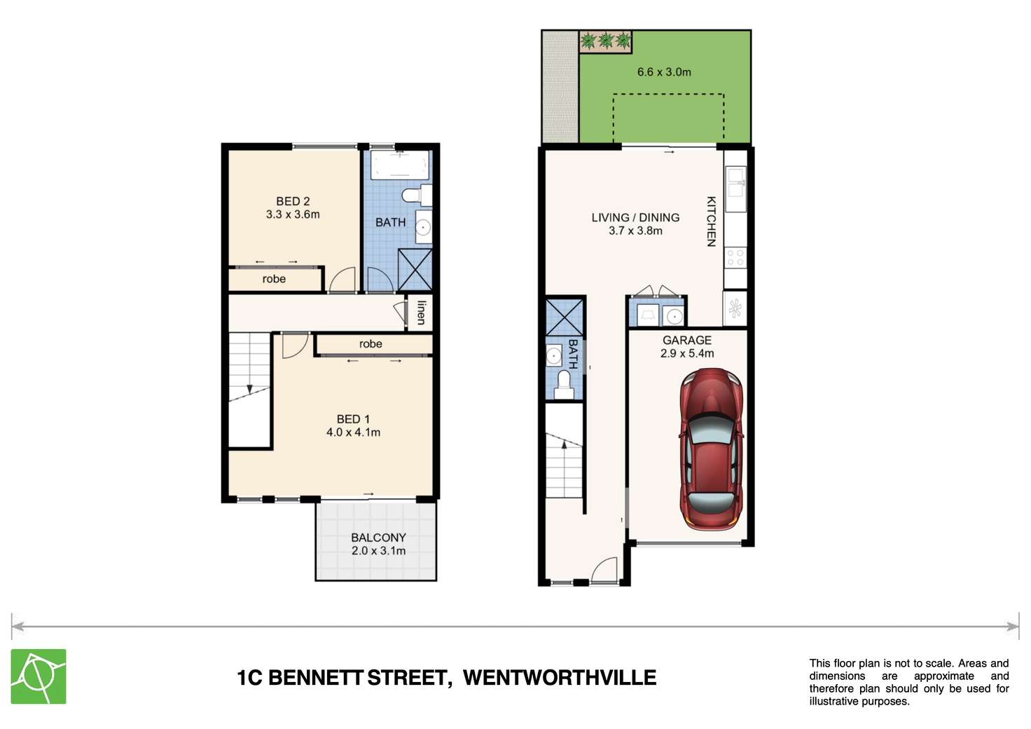 Floorplan of Homely townhouse listing, 133 Station Street, Wentworthville NSW 2145