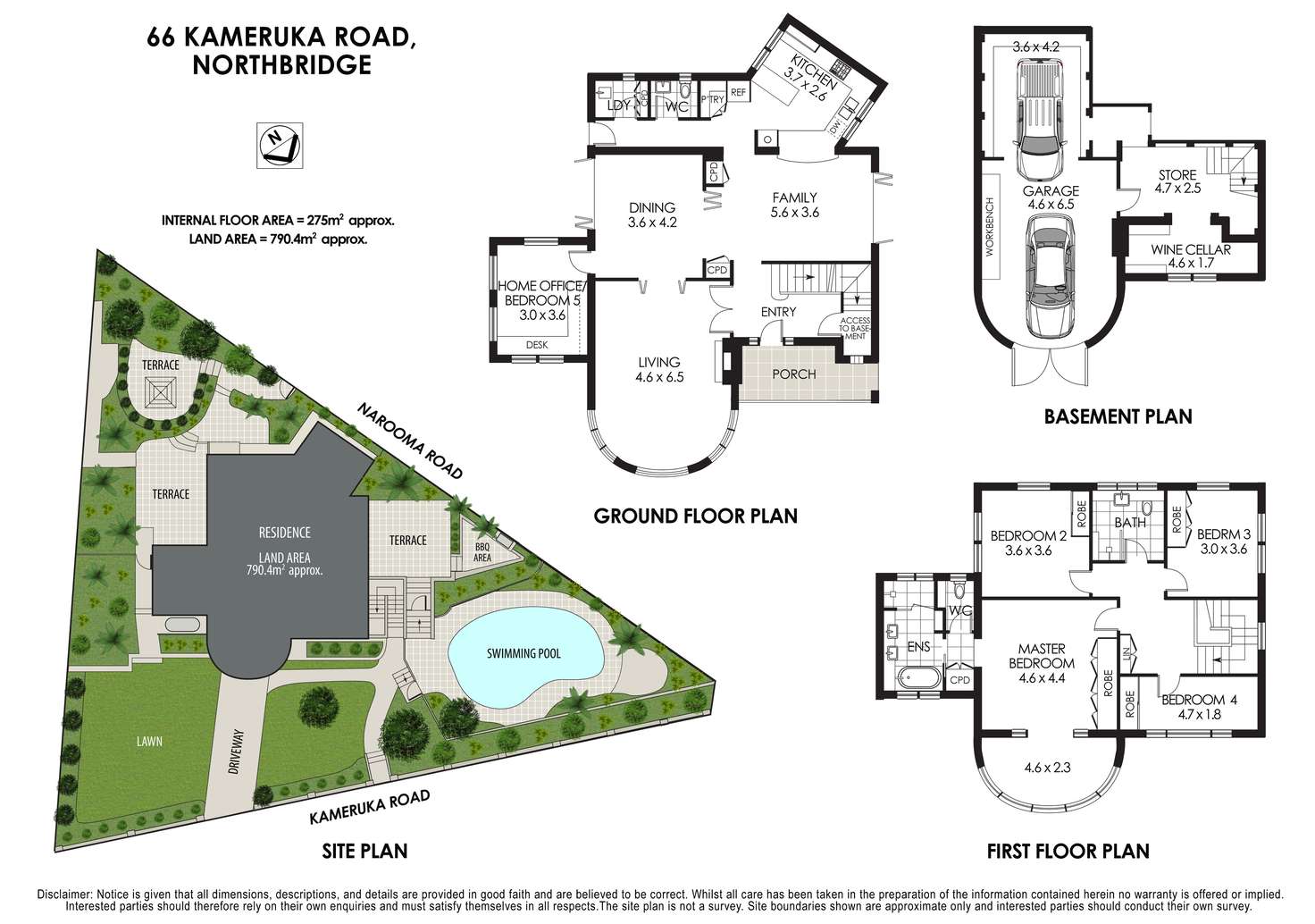 Floorplan of Homely house listing, 66 Kameruka Road, Northbridge NSW 2063