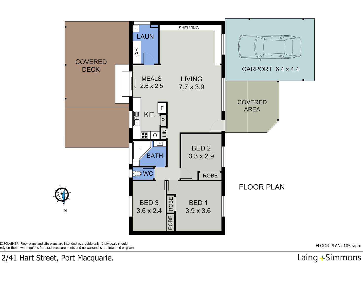 Floorplan of Homely villa listing, 2/41 Hart Street, Port Macquarie NSW 2444