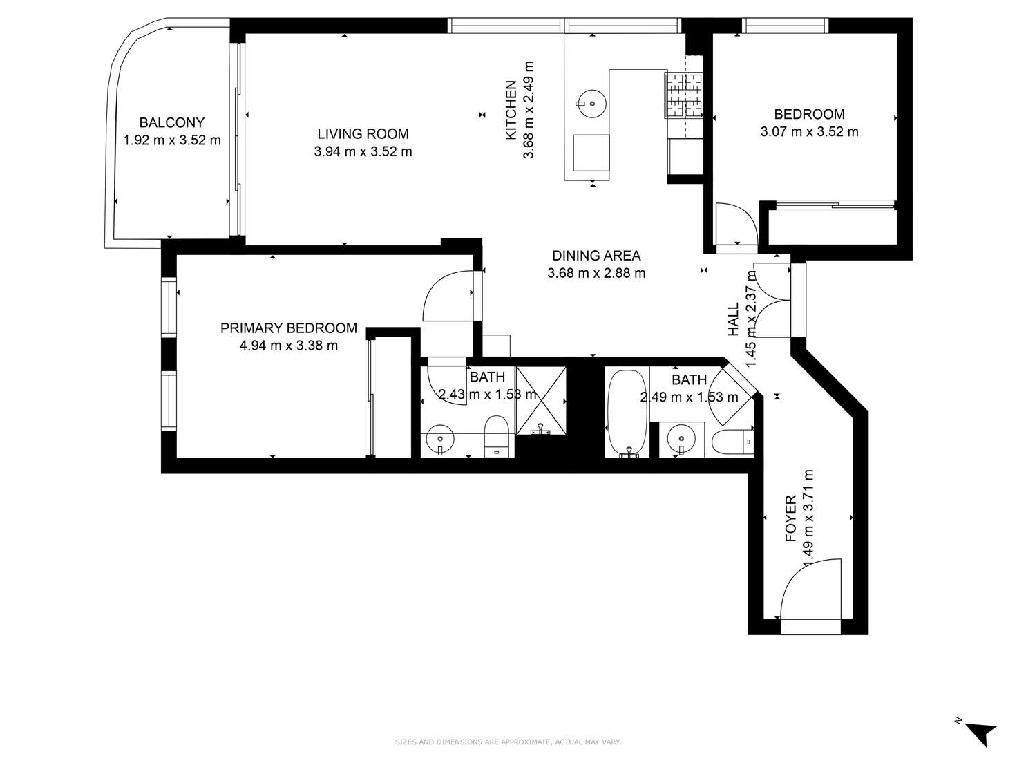 Floorplan of Homely unit listing, 804/26 Napier Street, North Sydney NSW 2060