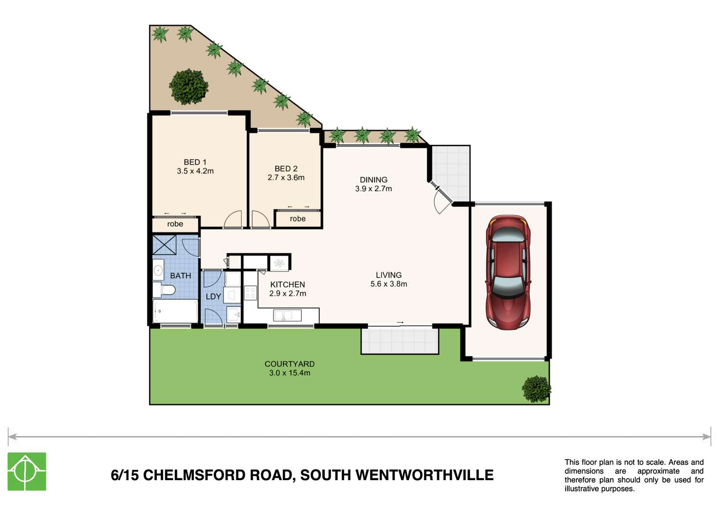 Floorplan of Homely villa listing, 6/15-17 Chelmsford Road, South Wentworthville NSW 2145