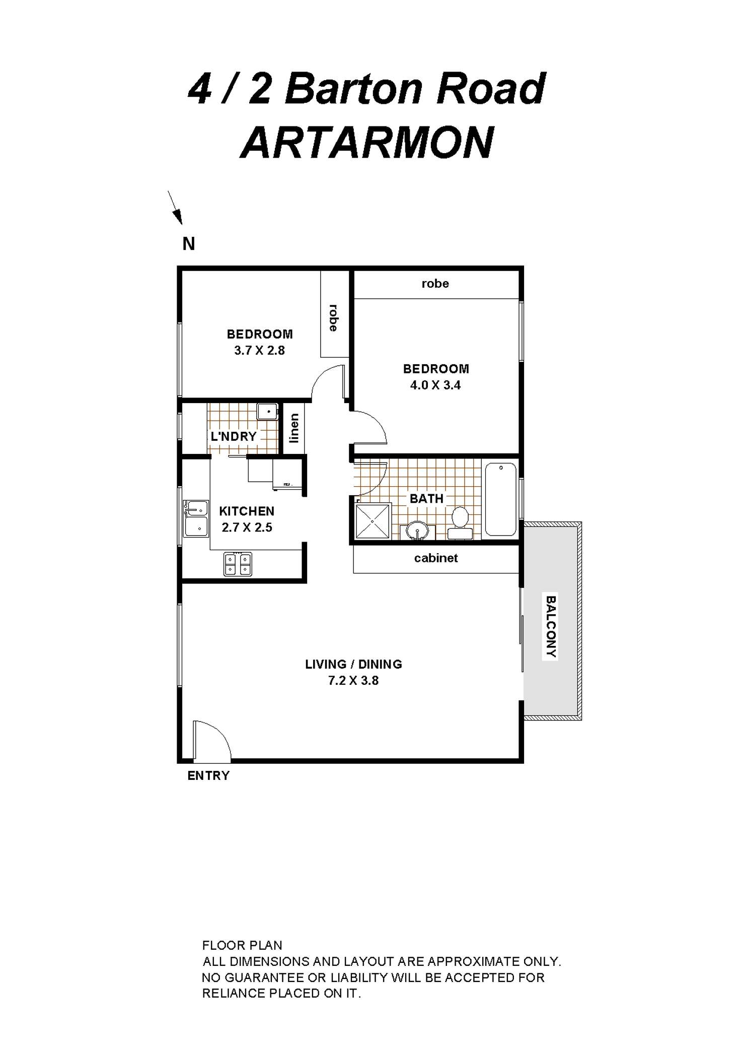 Floorplan of Homely unit listing, 4/2 Barton Road, Artarmon NSW 2064