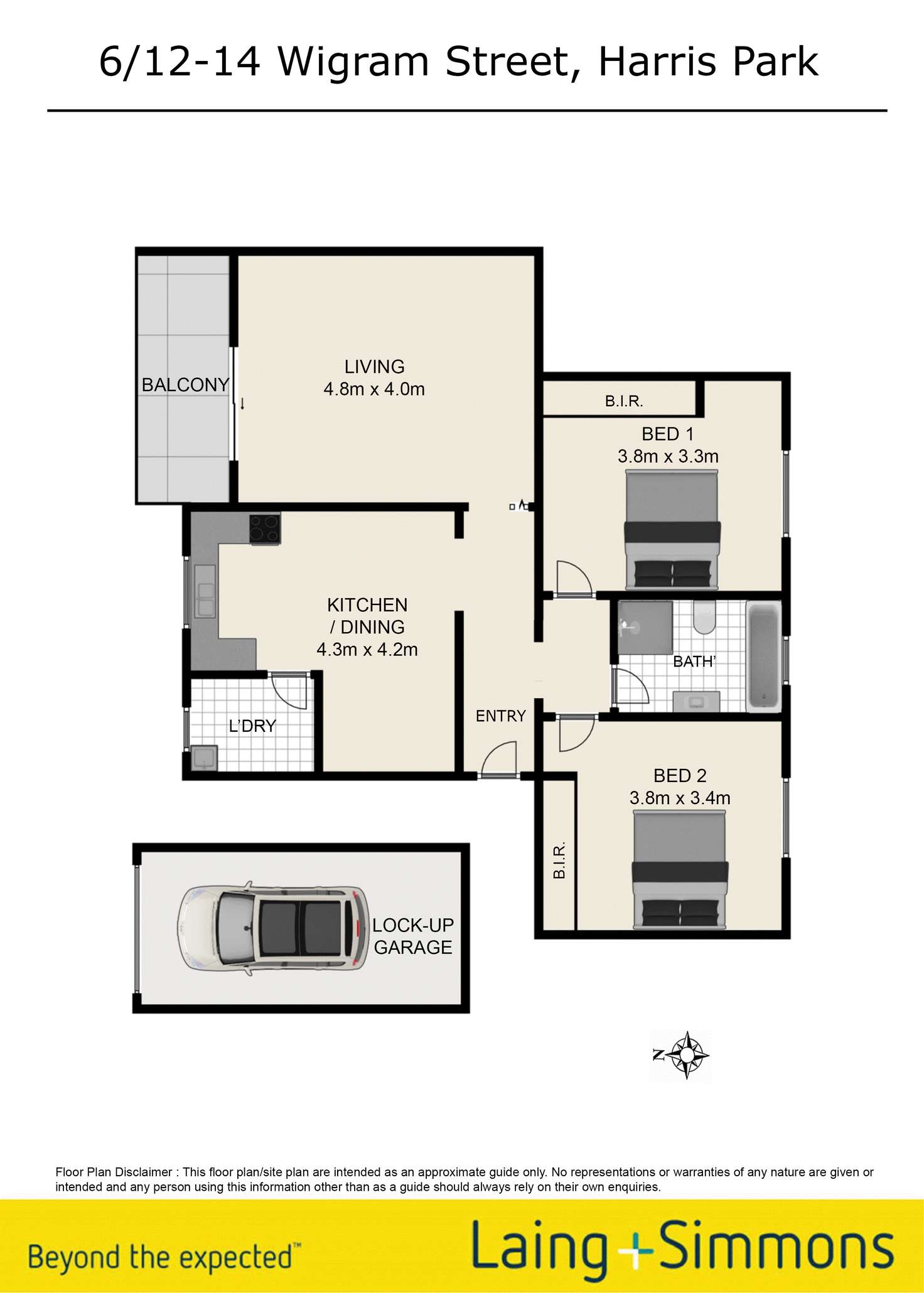 Floorplan of Homely unit listing, 6/12-14 Wigram Street, Harris Park NSW 2150