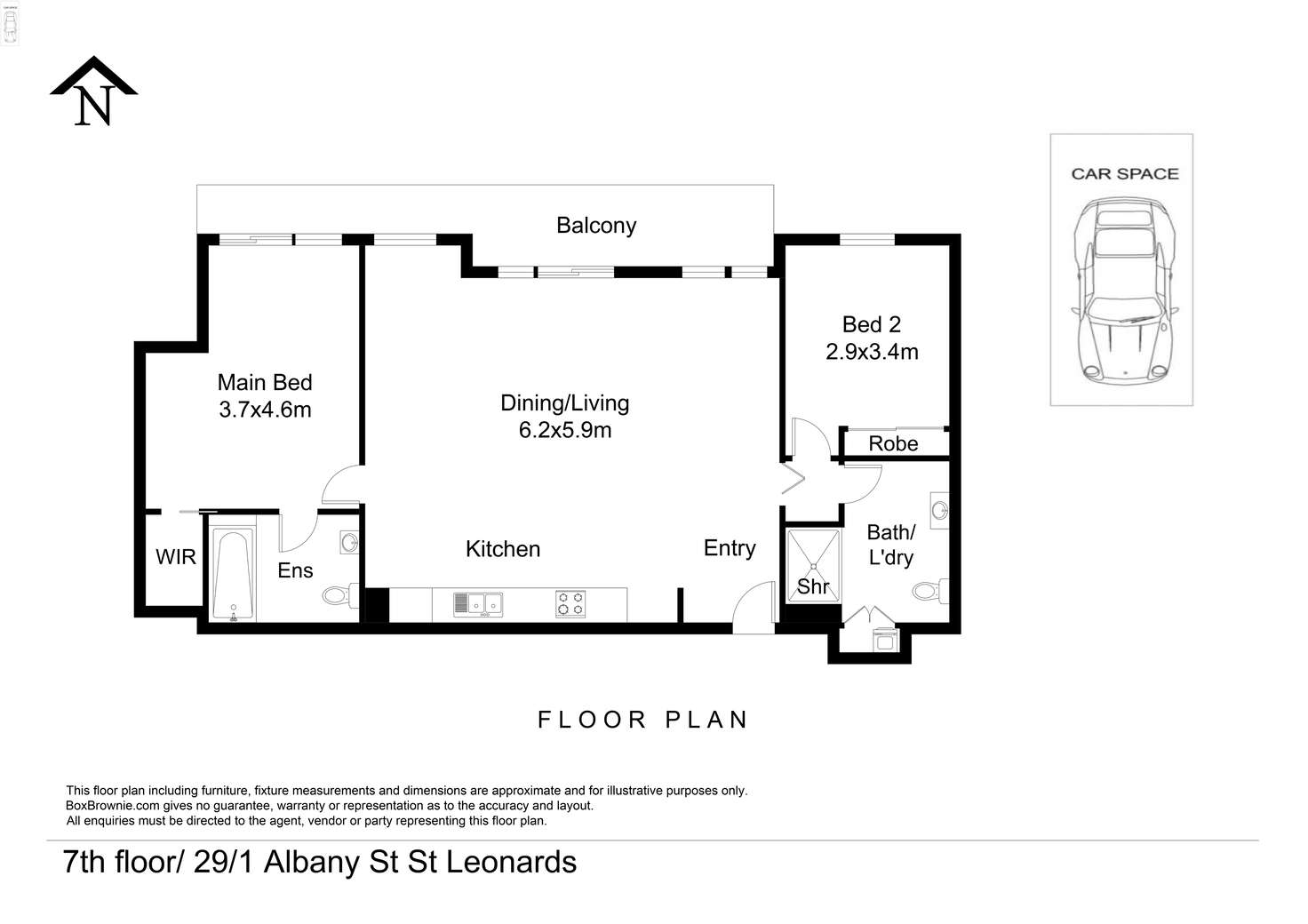 Floorplan of Homely unit listing, 29/1 Albany Street, St Leonards NSW 2065