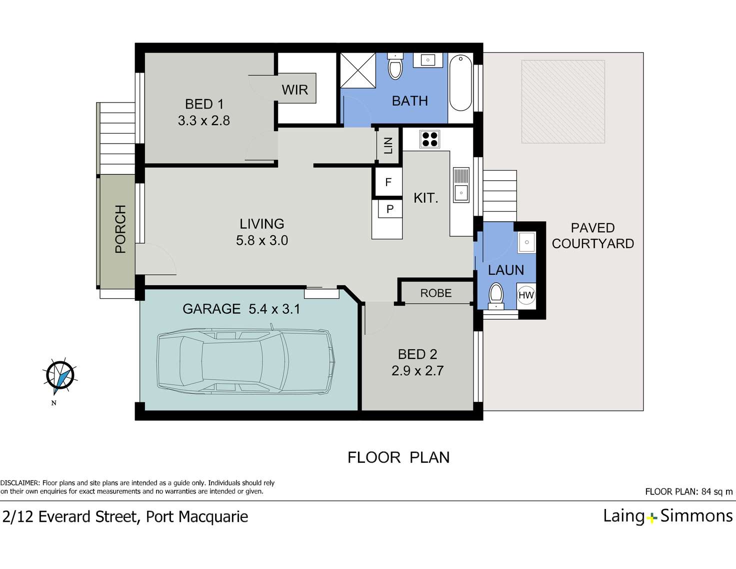 Floorplan of Homely villa listing, 2/12 Everard Street, Port Macquarie NSW 2444