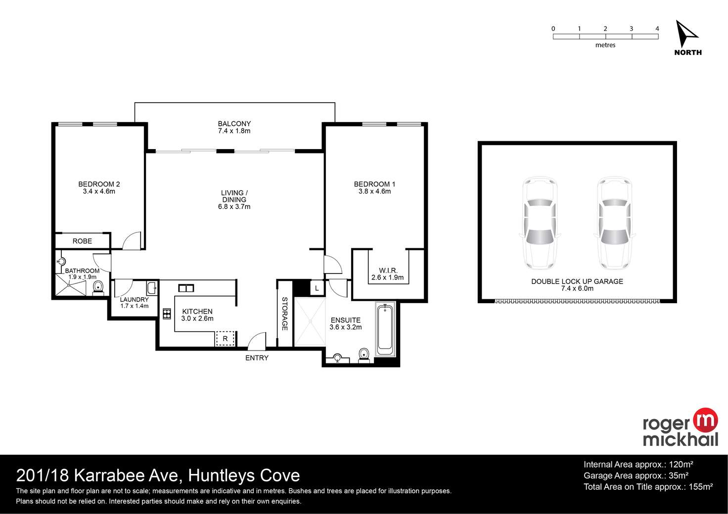 Floorplan of Homely apartment listing, 201/18 Karrabee Avenue, Huntleys Cove NSW 2111