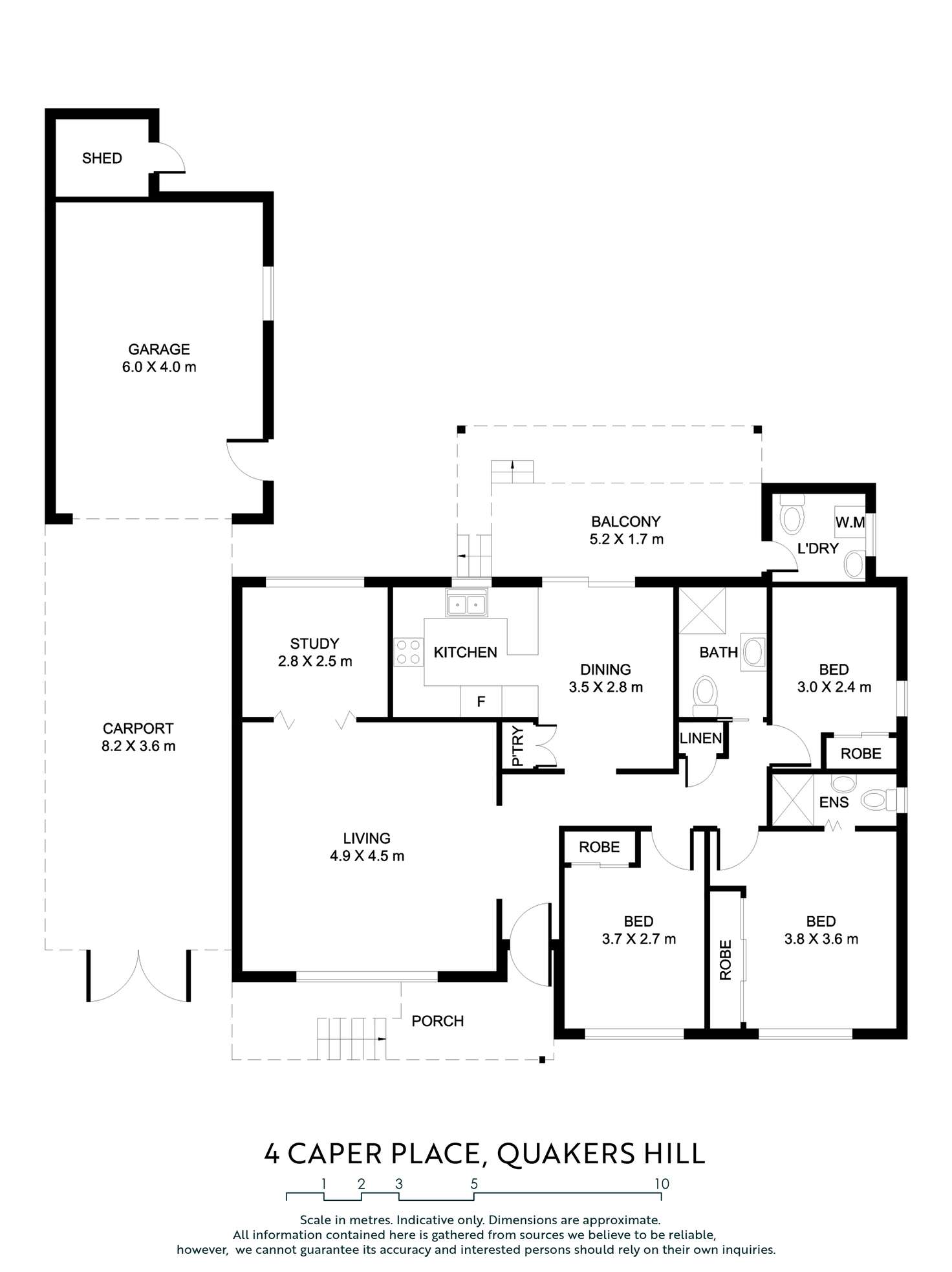 Floorplan of Homely house listing, 4 Caper Place, Quakers Hill NSW 2763