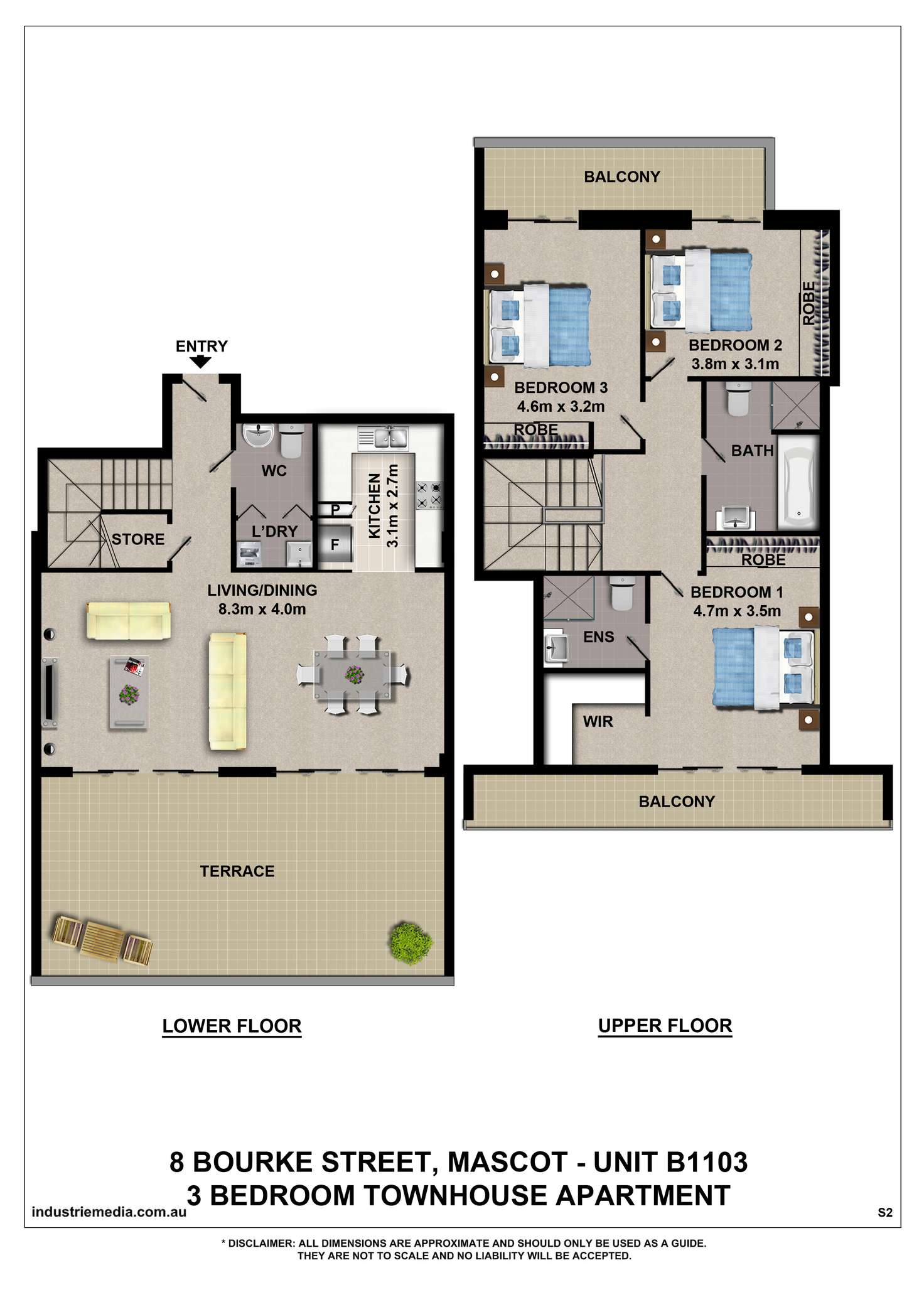 Floorplan of Homely apartment listing, 1103B/8 Bourke Street, Mascot NSW 2020