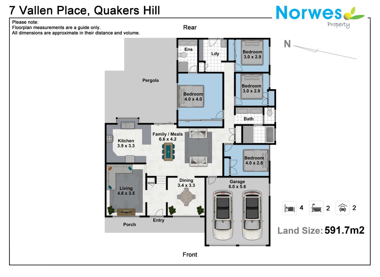 Floorplan of Homely house listing, 7 Vallen Place, Quakers Hill NSW 2763