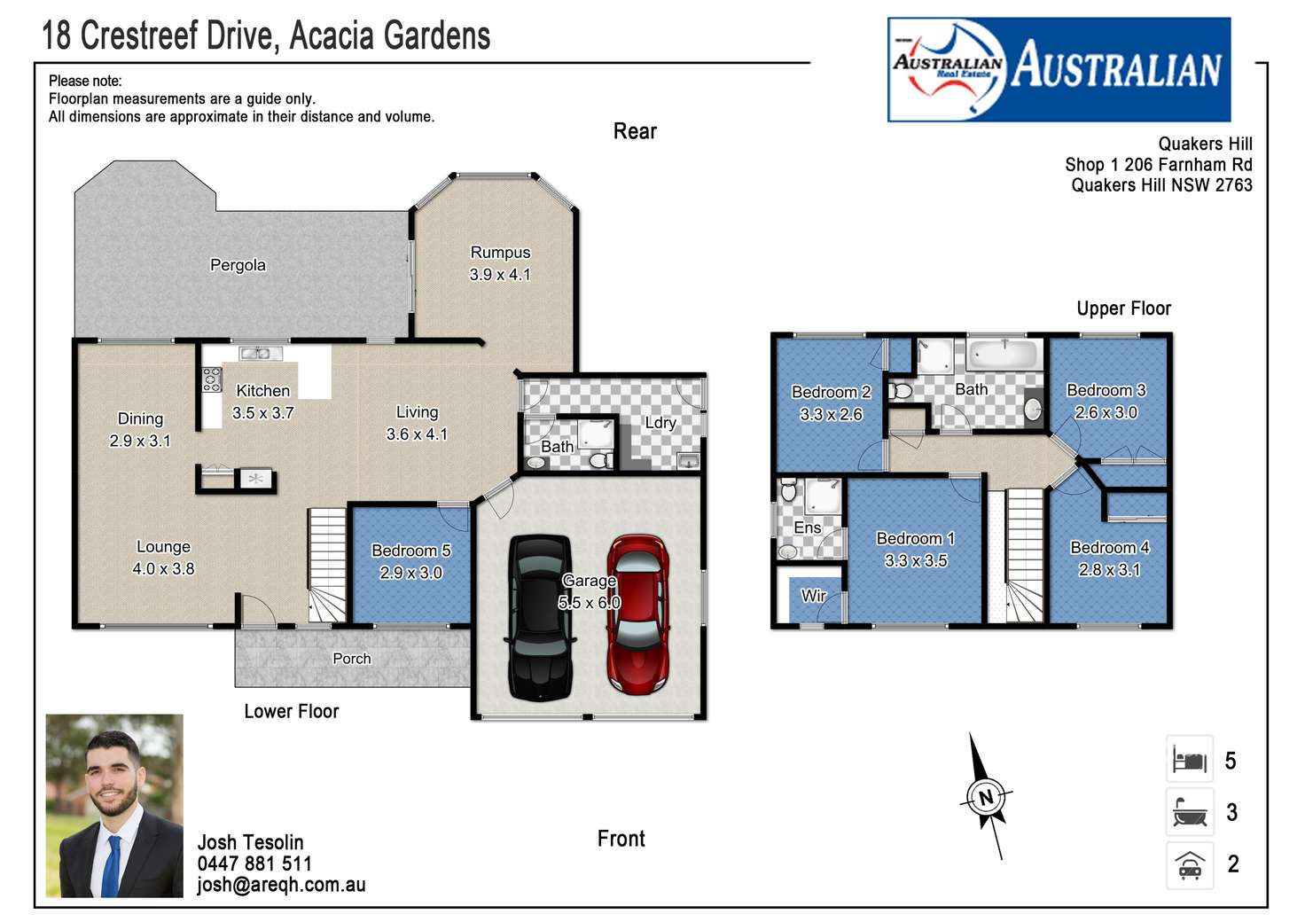 Floorplan of Homely house listing, 18 Crestreef Drive, Acacia Gardens NSW 2763