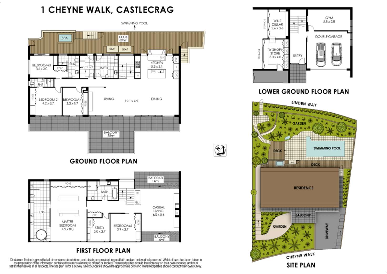 Floorplan of Homely house listing, 1 Cheyne Walk, Castlecrag NSW 2068