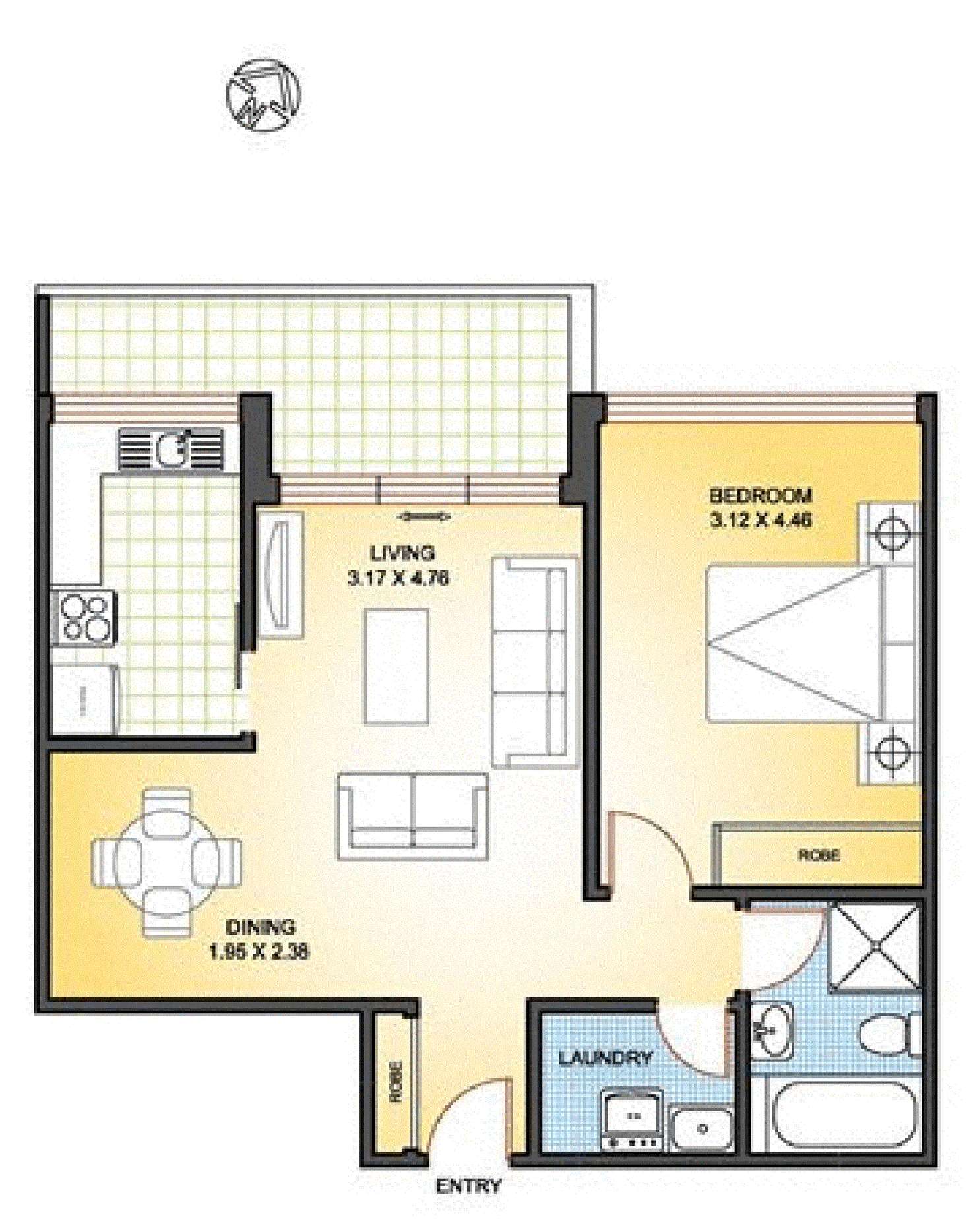 Floorplan of Homely apartment listing, 39/7 Jersey Road, Artarmon NSW 2064