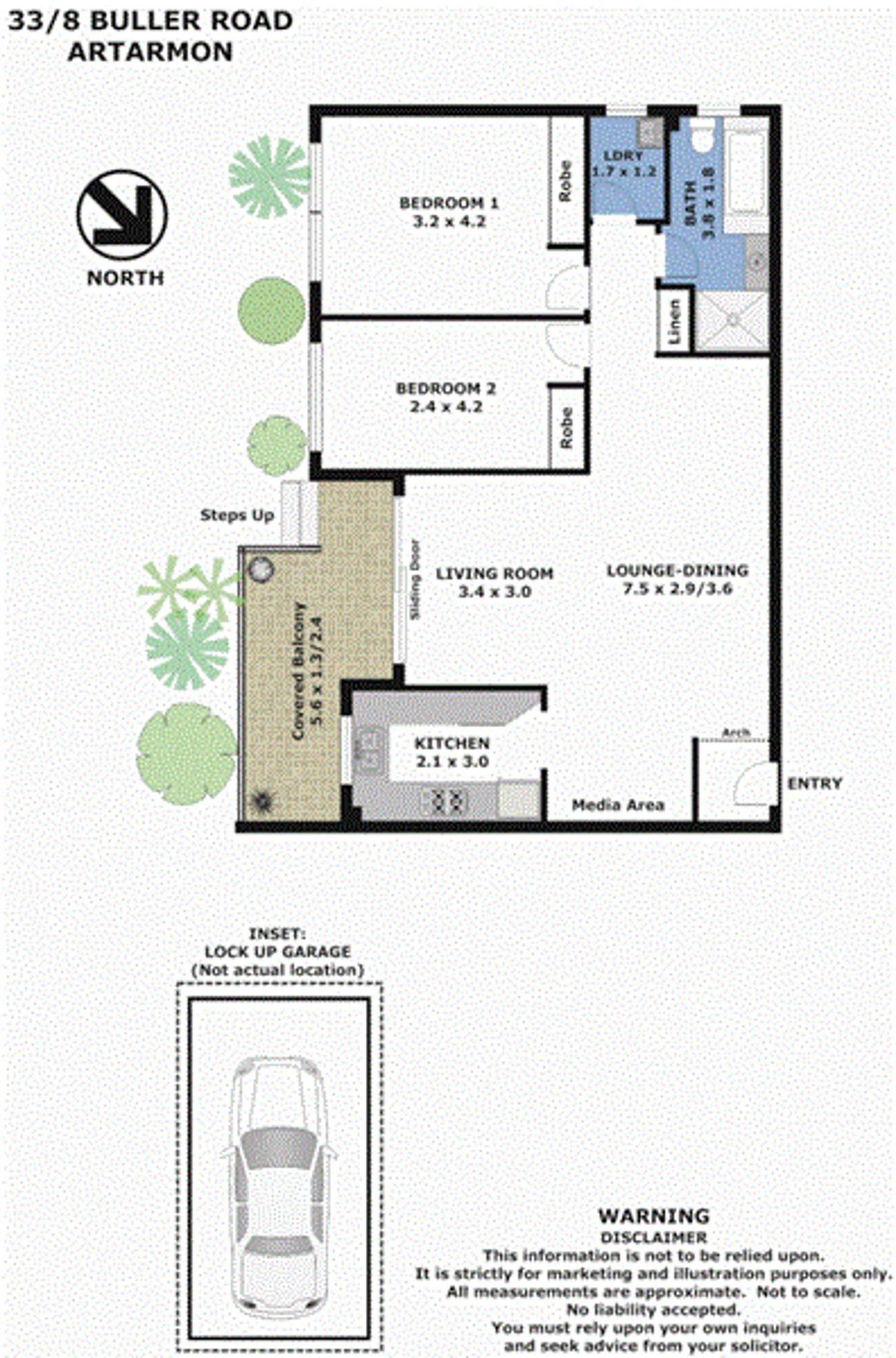 Floorplan of Homely apartment listing, 33/8 Buller Road, Artarmon NSW 2064