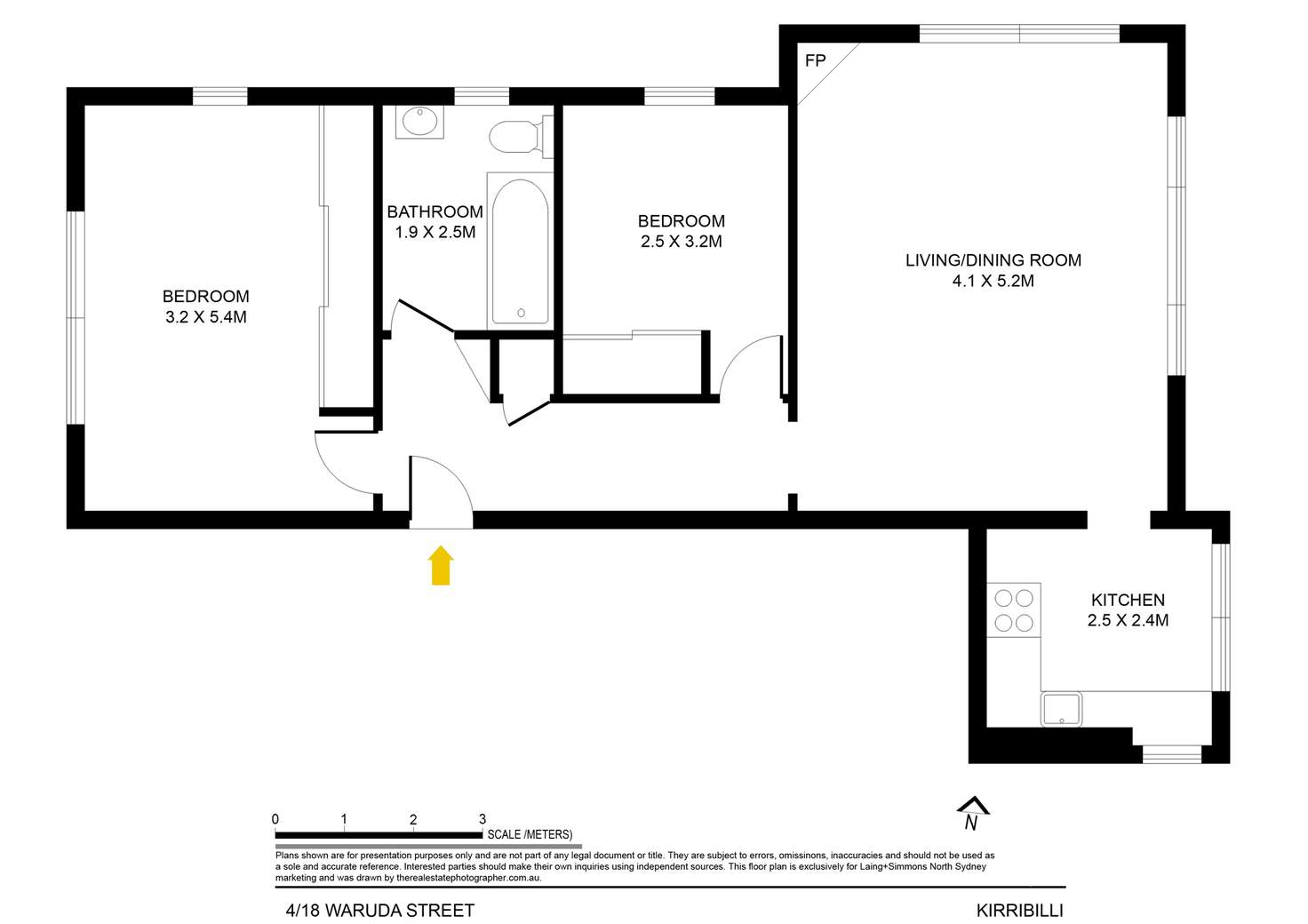 Floorplan of Homely unit listing, 4/18 Waruda Street, Kirribilli NSW 2061