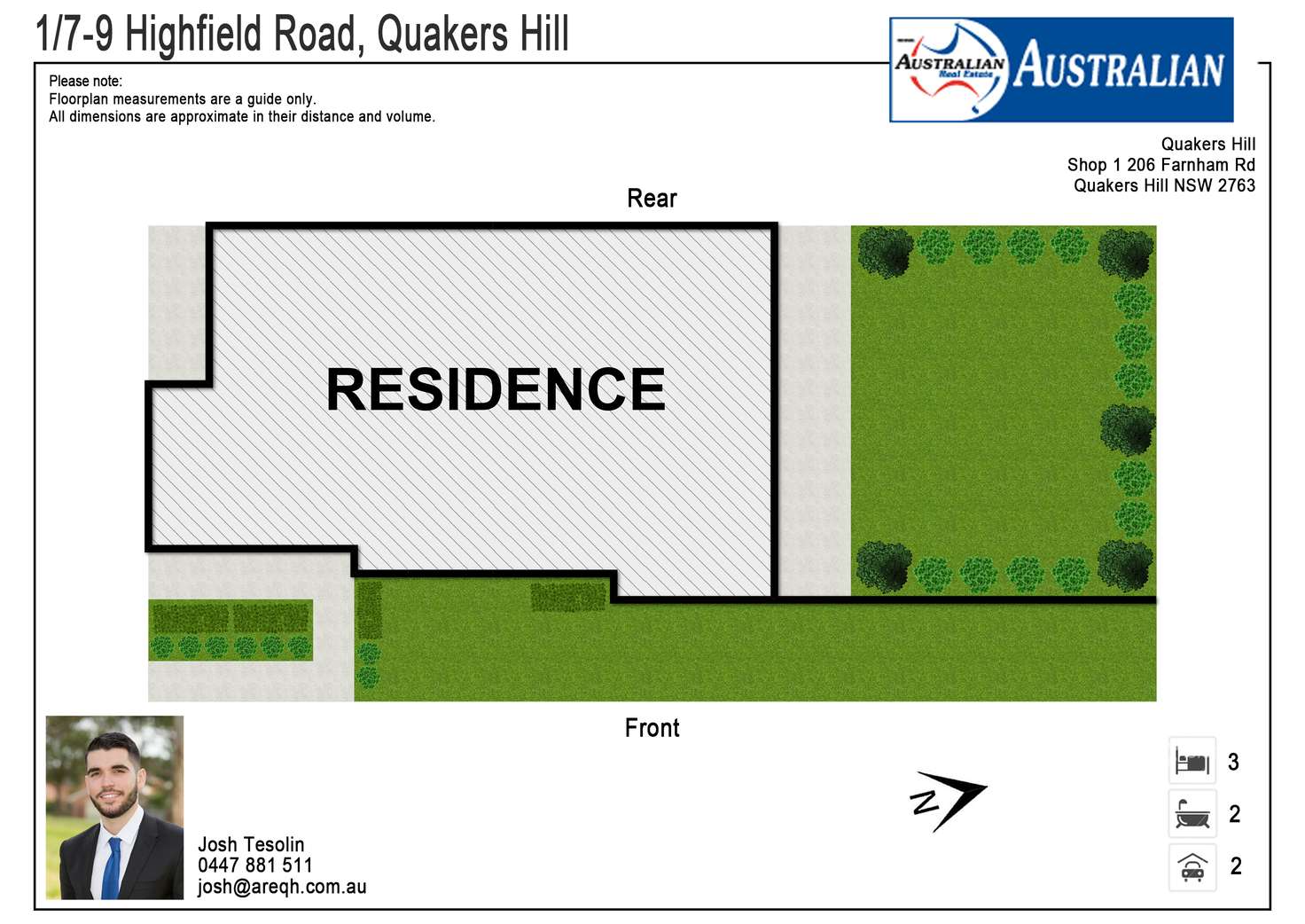 Floorplan of Homely townhouse listing, 1/7-9 Highfield Road, Quakers Hill NSW 2763