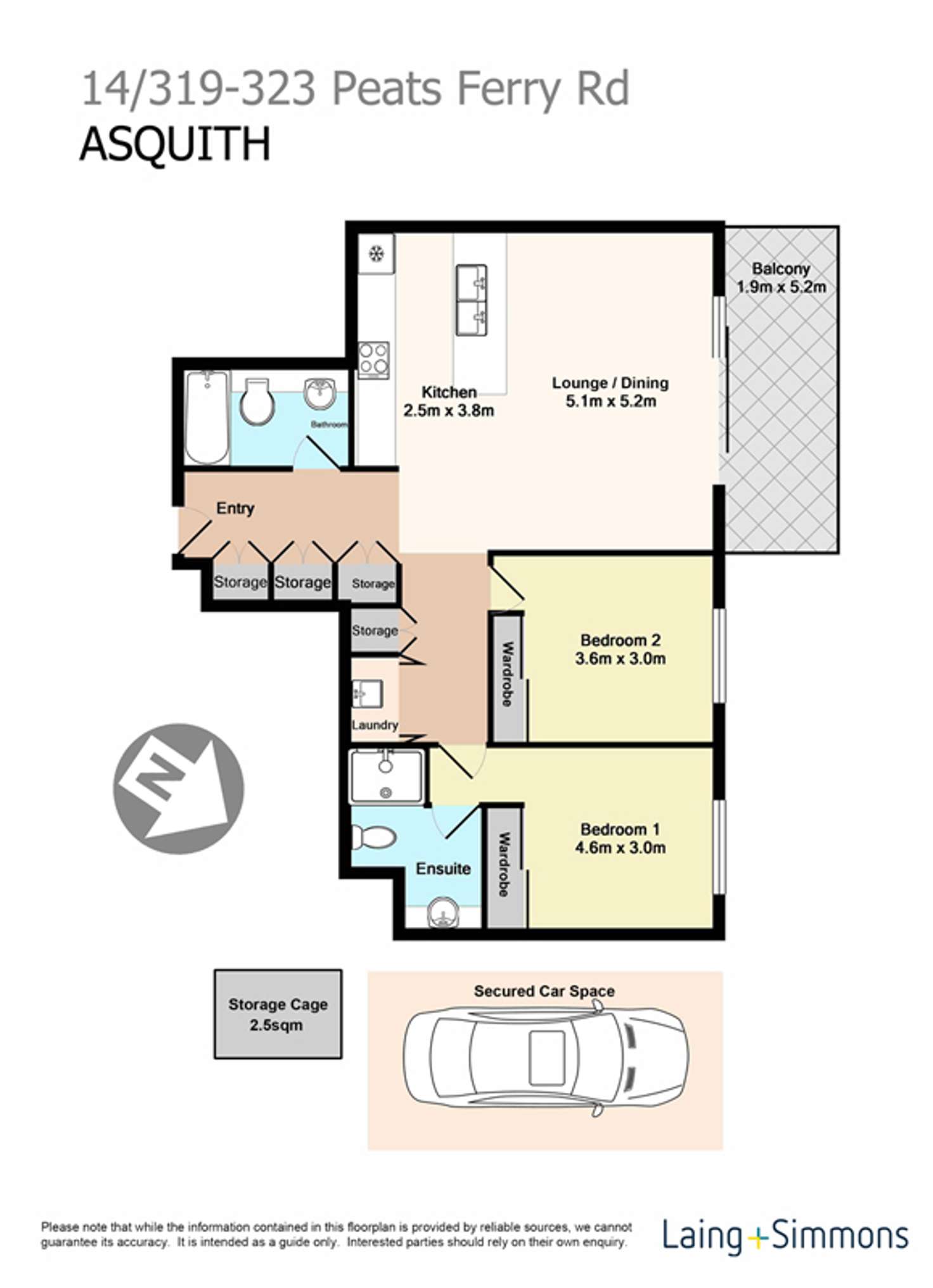 Floorplan of Homely apartment listing, 14/319-323 Peats Ferry Road, Asquith NSW 2077