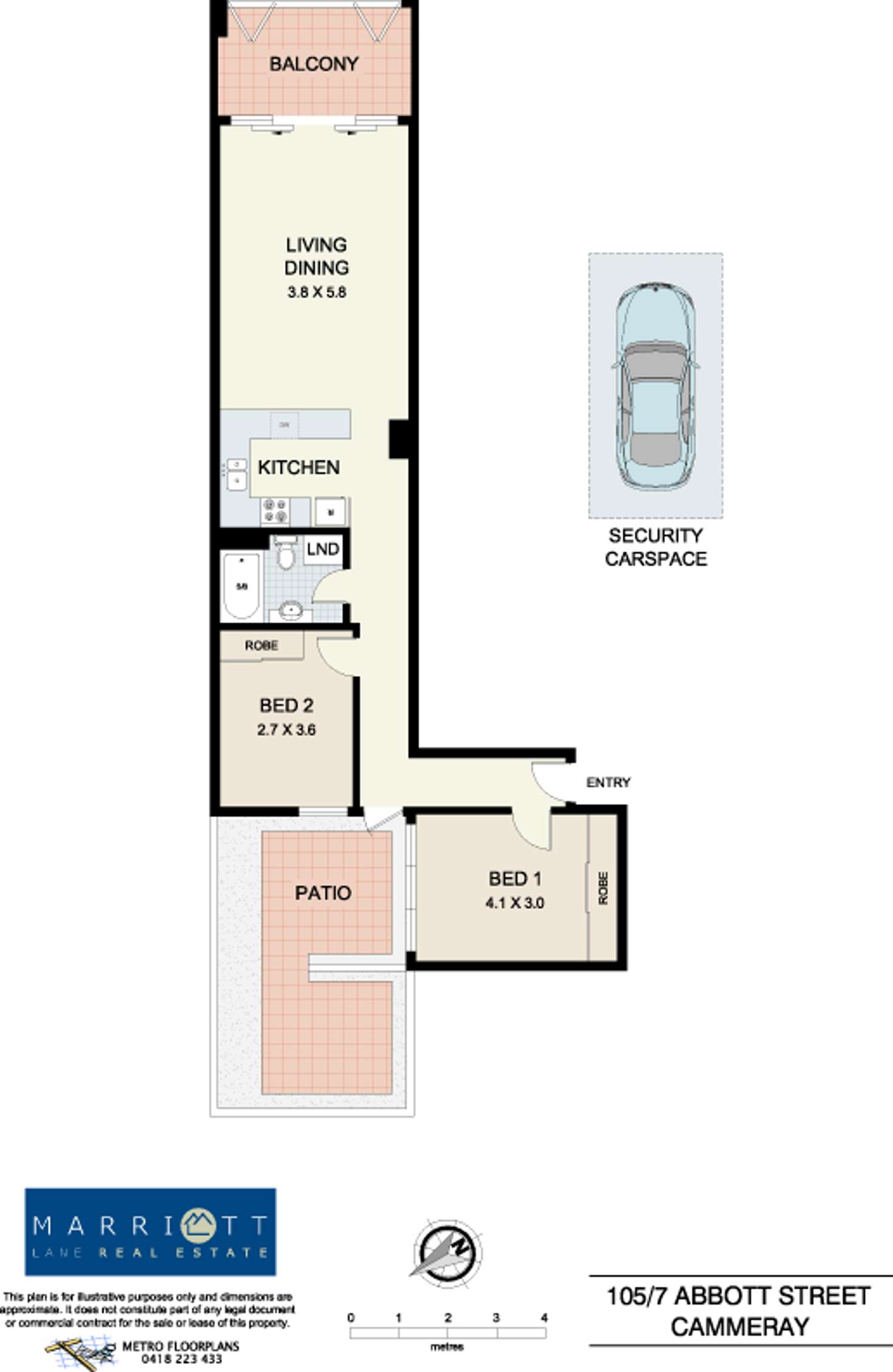 Floorplan of Homely unit listing, 105/7-9 Abbott Street, Cammeray NSW 2062