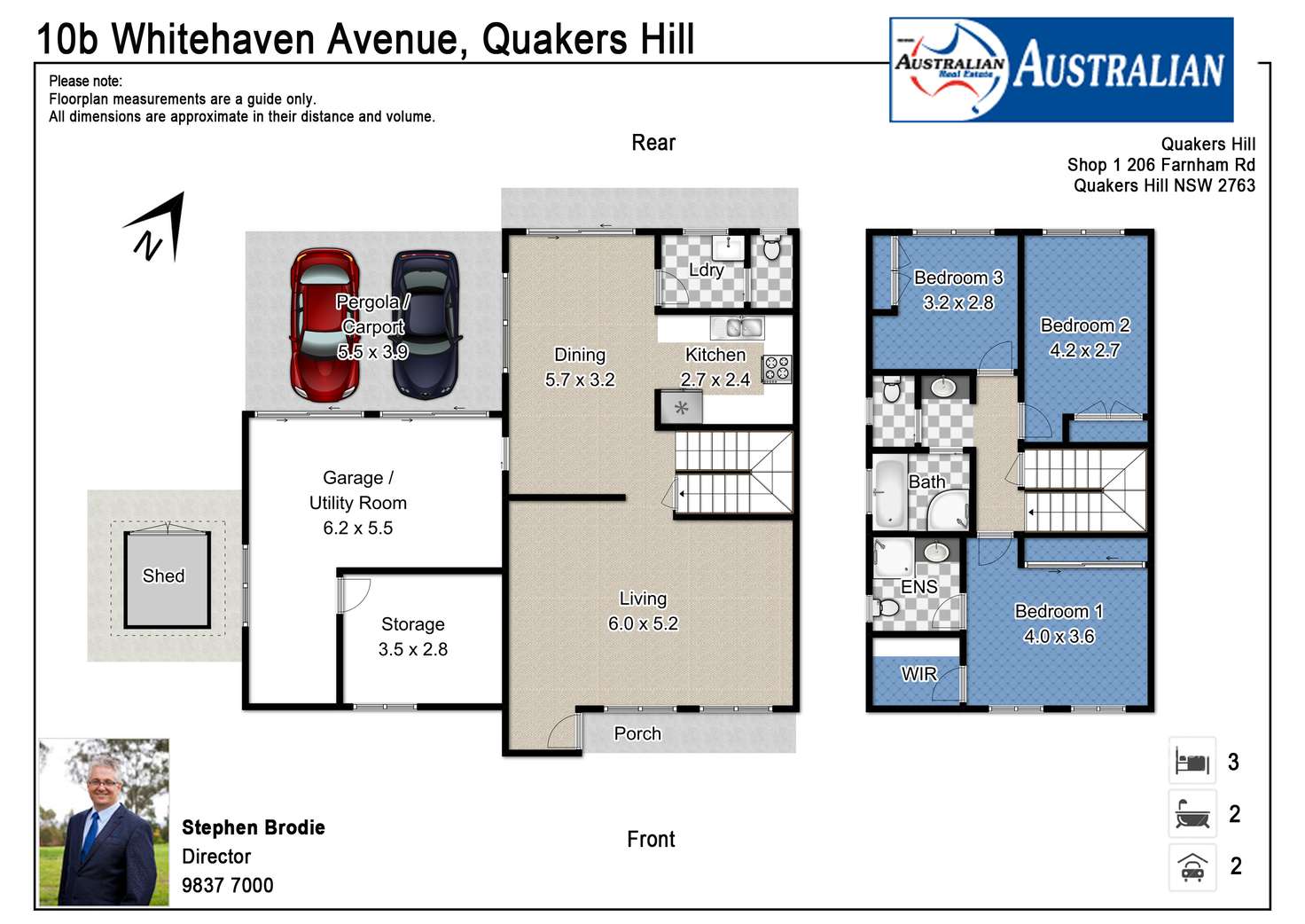Floorplan of Homely semiDetached listing, 10b Whitehaven Avenue, Quakers Hill NSW 2763