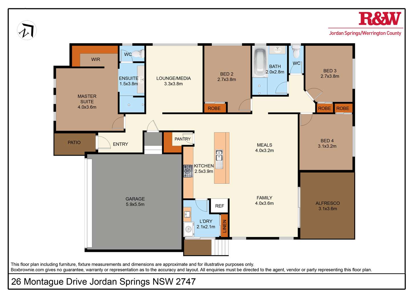 Floorplan of Homely house listing, 26 Montague Drive, Jordan Springs NSW 2747