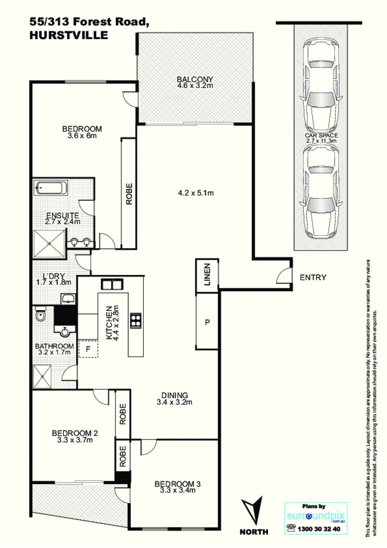 Floorplan of Homely apartment listing, 55/313 Forest Road, Hurstville NSW 2220