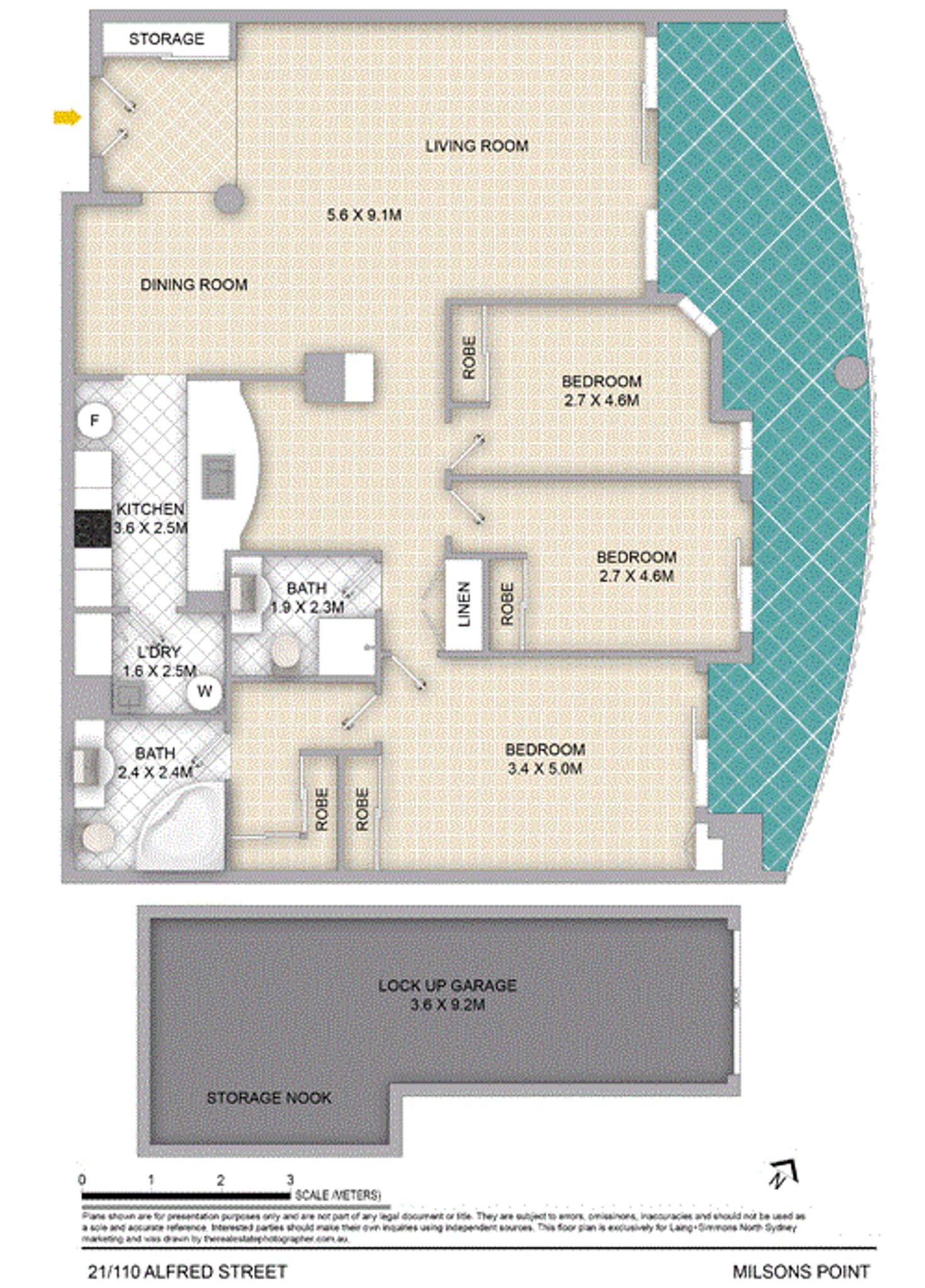Floorplan of Homely apartment listing, 21/110 Alfred Street, Milsons Point NSW 2061