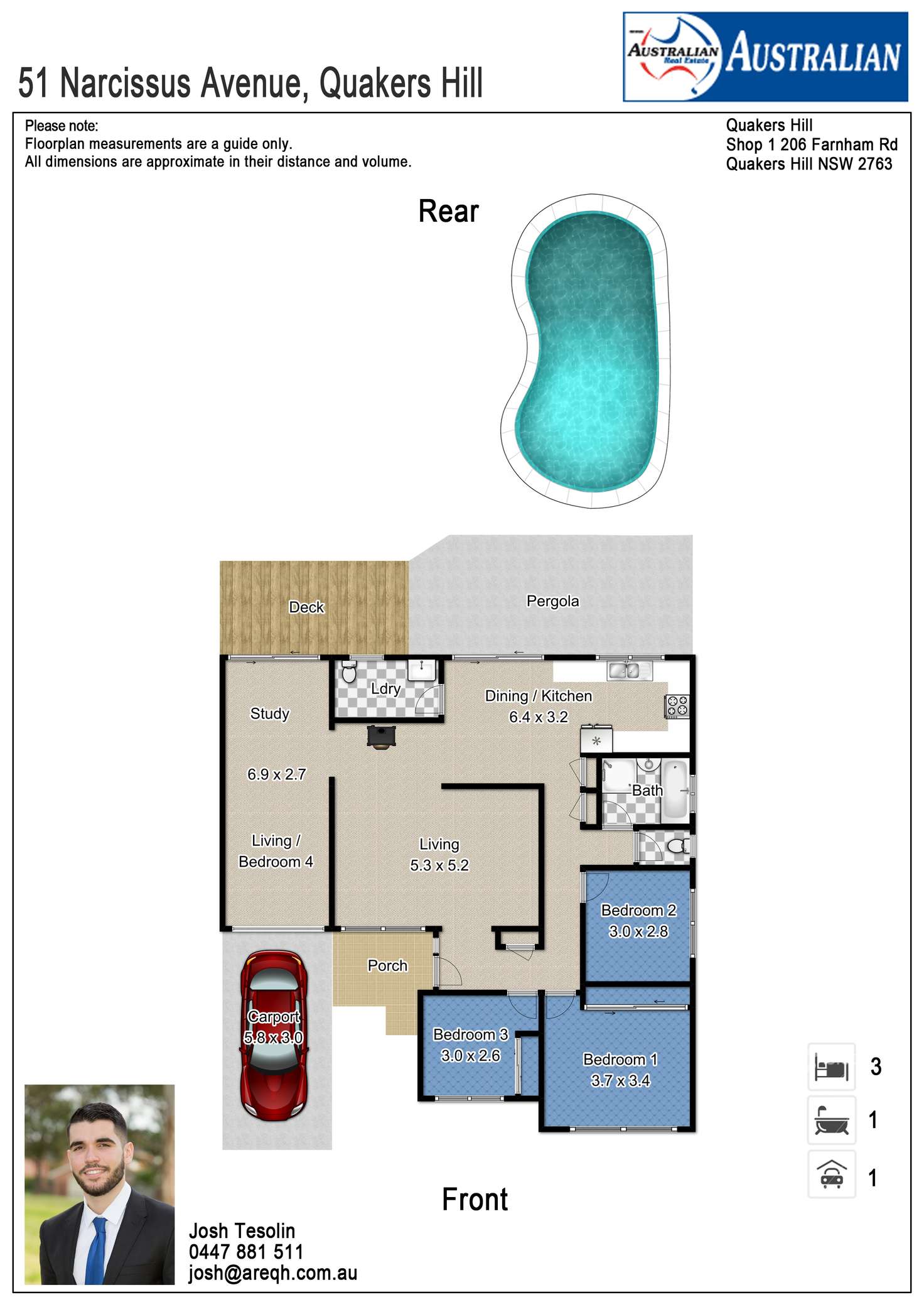 Floorplan of Homely house listing, 51 Narcissus Avenue, Quakers Hill NSW 2763