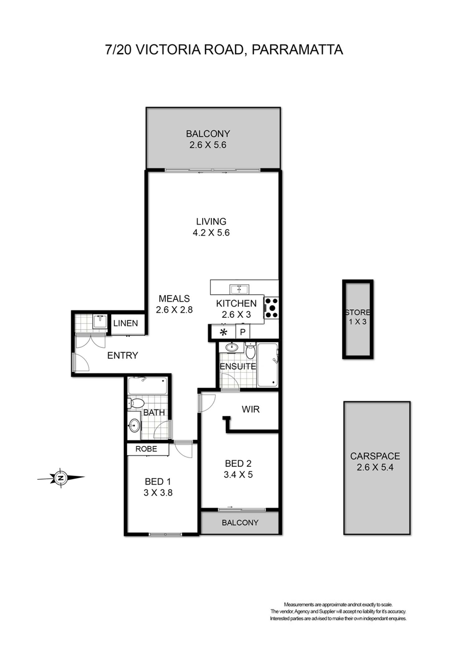 Floorplan of Homely apartment listing, 7/20 Victoria Road, Parramatta NSW 2150