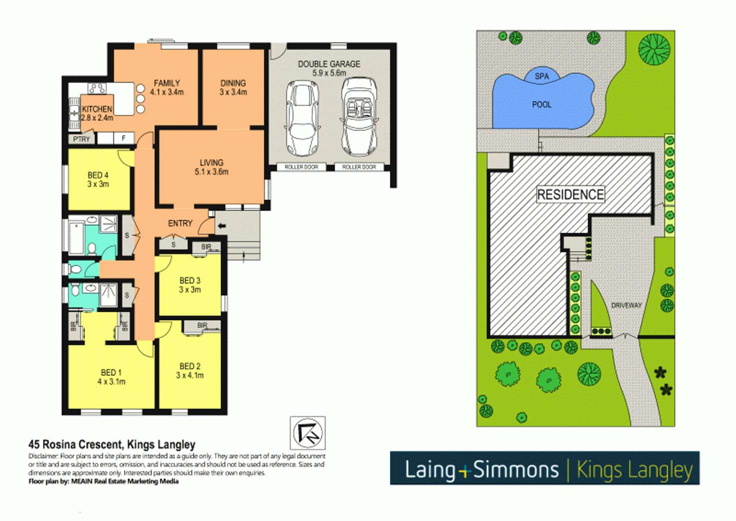 Floorplan of Homely house listing, 45 Rosina Crescent, Kings Langley NSW 2147