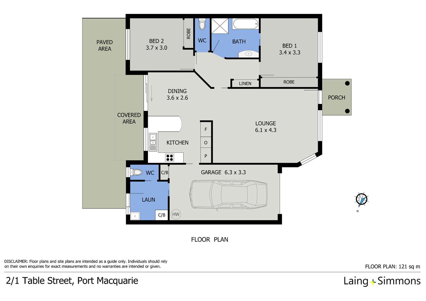 Floorplan of Homely villa listing, 2/1 Table Street, Port Macquarie NSW 2444