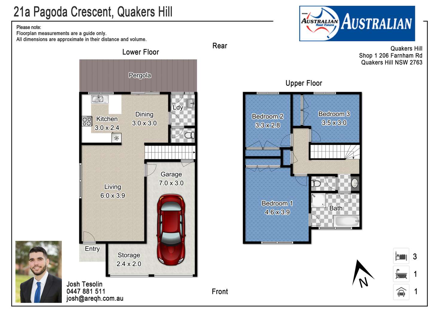 Floorplan of Homely semiDetached listing, 21a Pagoda Crescent, Quakers Hill NSW 2763