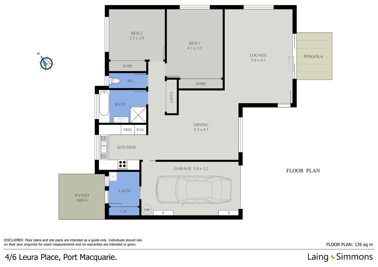 Floorplan of Homely villa listing, 4/6 Leura Place, Port Macquarie NSW 2444