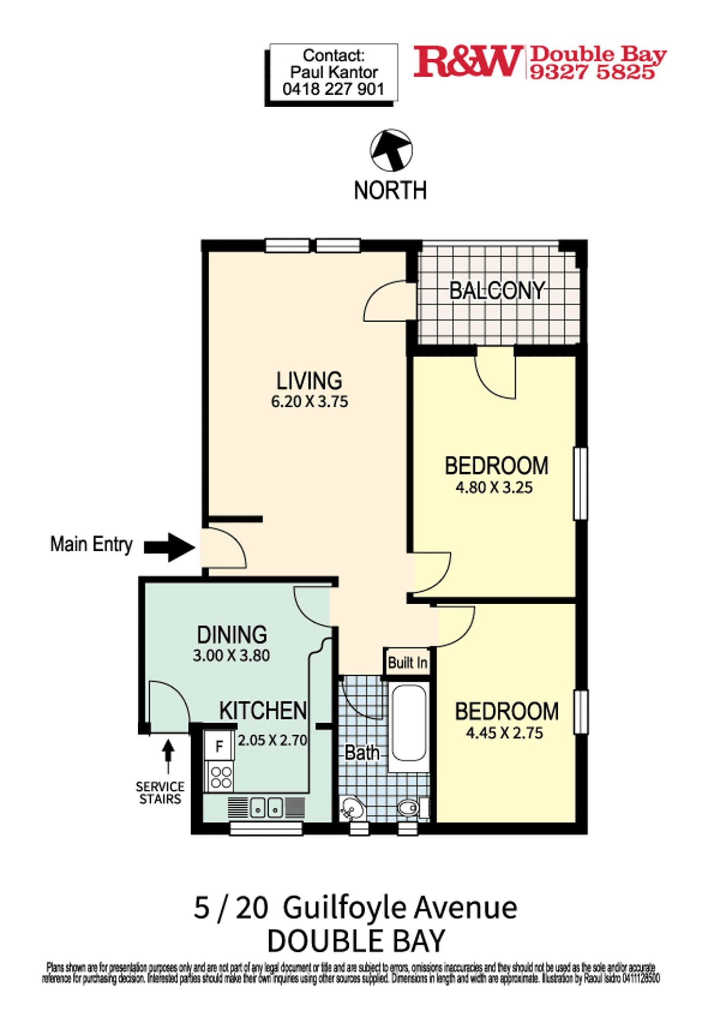 Floorplan of Homely apartment listing, 5/20 Guilfoyle Avenue, Double Bay NSW 2028