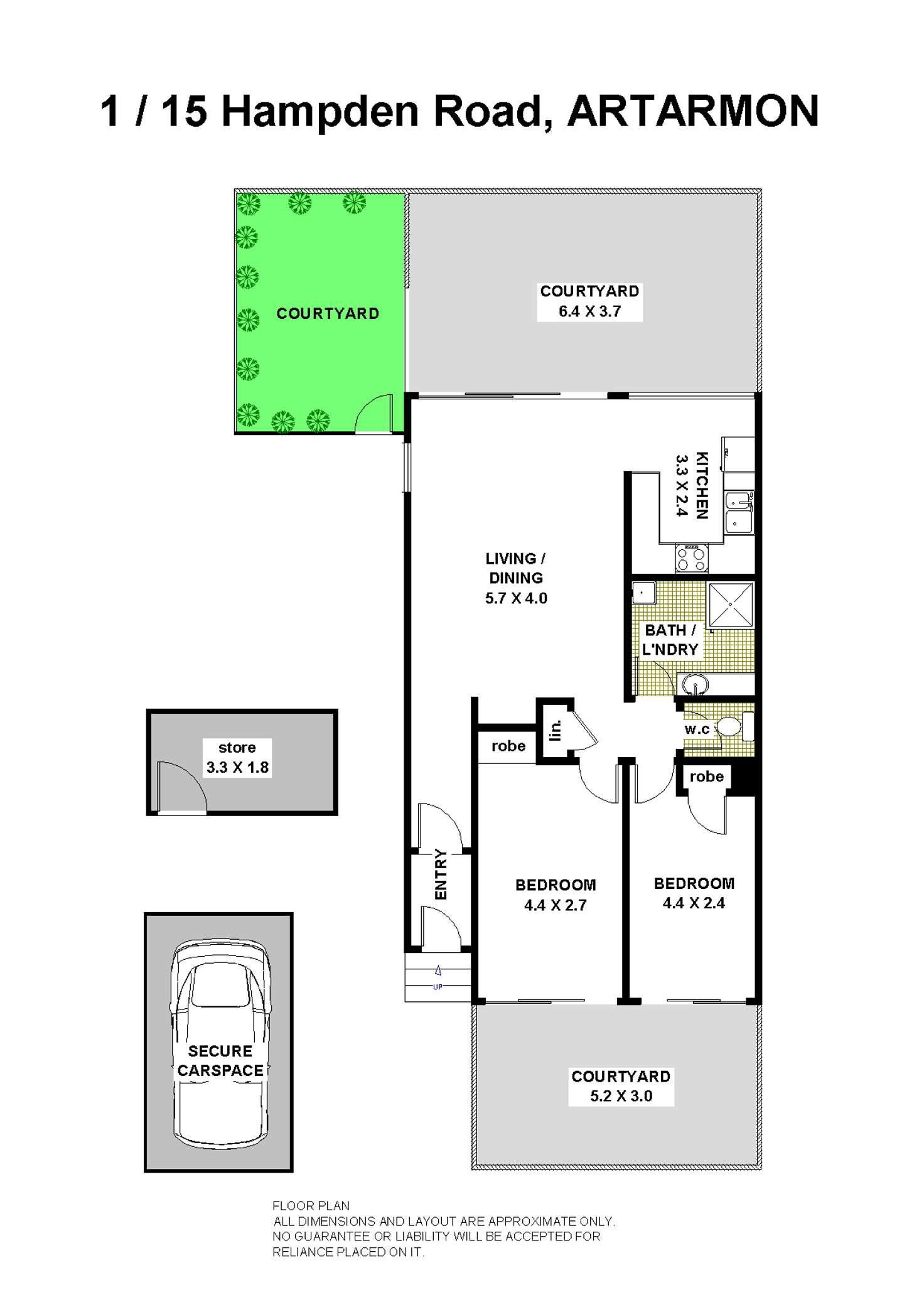 Floorplan of Homely unit listing, 1/15 Hampden Road, Artarmon NSW 2064